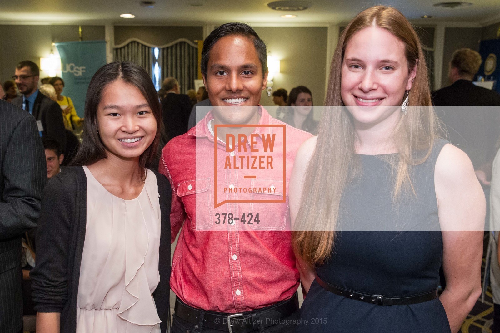 Ivy Huang, Aakash Gupta, Amy Goldberg, 2015 ARCS Foundation Scholar Awards Luncheon, The Fairmont San Francisco. The Fairmont San Francisco, . 950 Mason St, October 29th, 2015, Photo #378-424 Ivy Huang, Aakash Gupta, Amy Goldberg, Photo #378-424