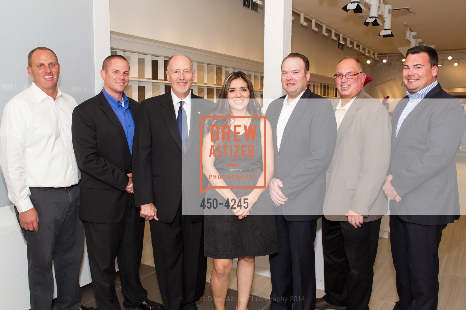 Ryan Hull, Bob Mosblech, Alma Funston, Rick Funston, DALTILE/MOHAWK Opening, US, June 26th, 2014, Photo #450-4245 Ryan Hull, Bob Mosblech, Alma Funston, Rick Funston, Photo #450-4245