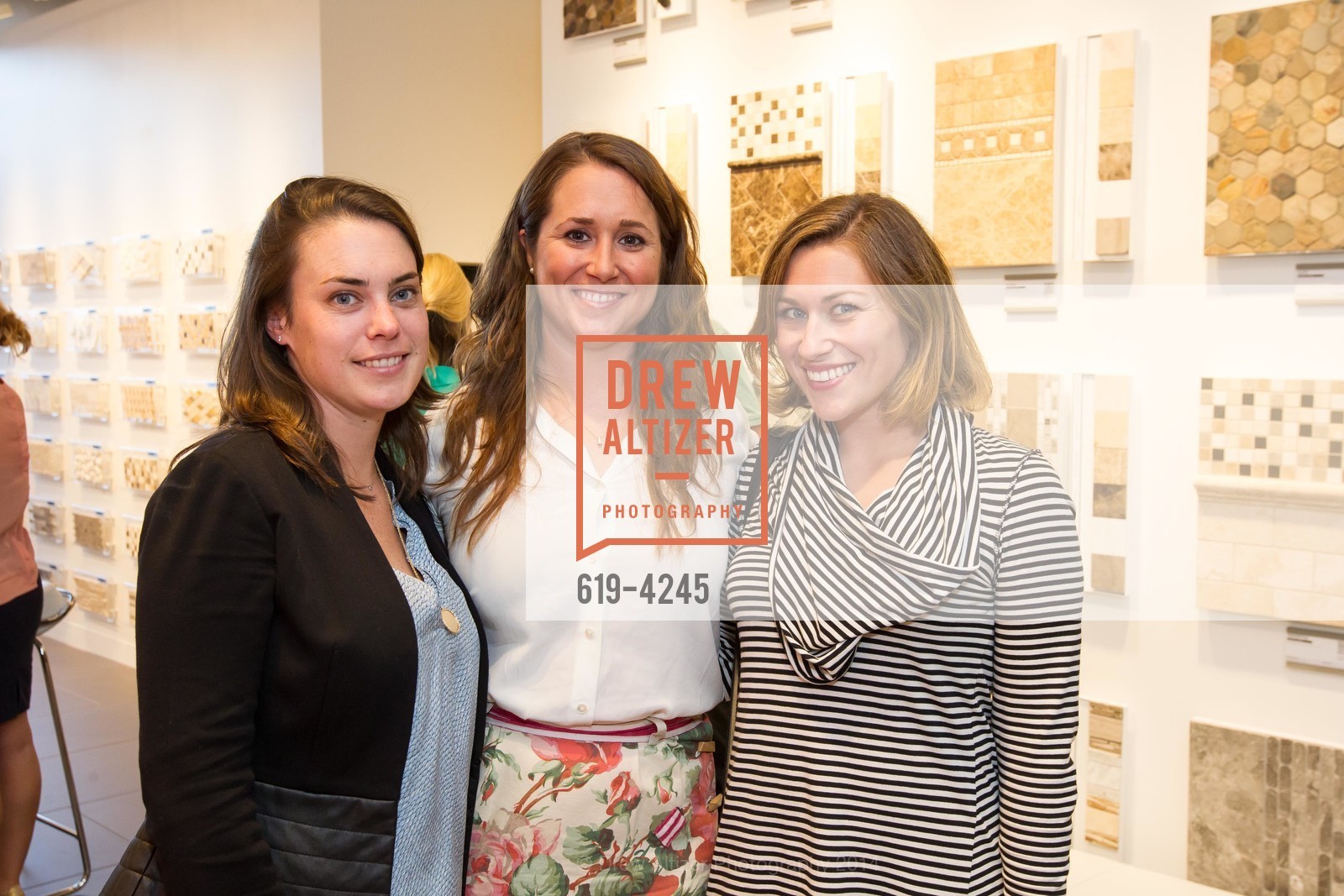 Tara Ryan, Lauren Stevens, Drew Howells, DALTILE/MOHAWK Opening, US, June 26th, 2014, Photo #619-4245 Tara Ryan, Lauren Stevens, Drew Howells, Photo #619-4245