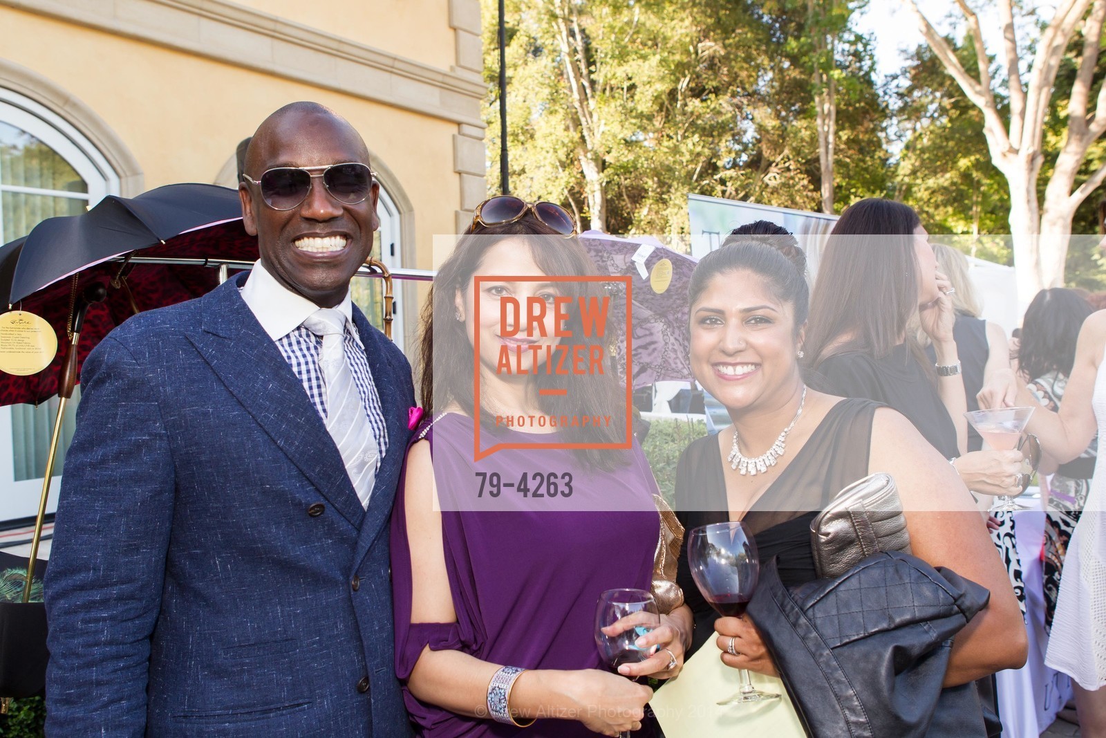 Marcus McCalister, Farah Chadwick, Rehana Rehman, Cocktails & Couture - old, US, August 27th, 2014, Photo #79-4263 Marcus McCalister, Farah Chadwick, Rehana Rehman, Photo #79-4263