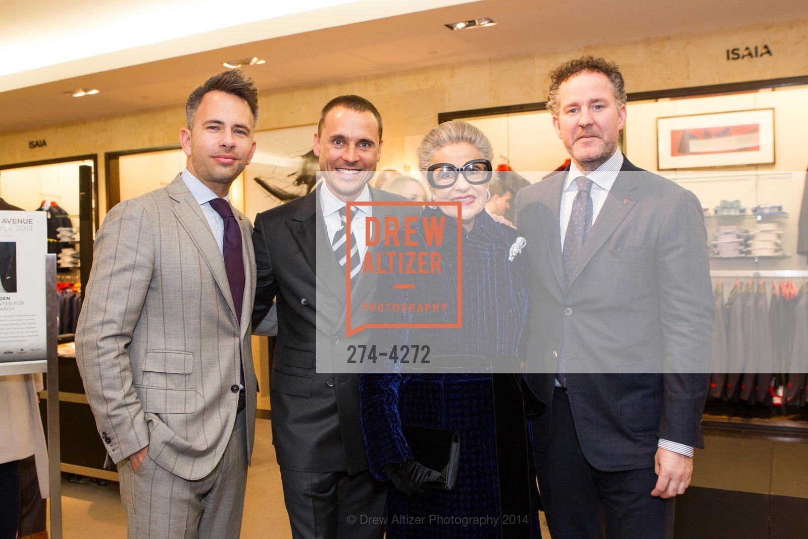 Bryan Vincent, Jeff Garelick, Joy Venturini Bianchi, Jim Shay, SAKS FIFTH AVENUE Men of Style, US, March 6th, 2014, Photo #274-4272 Bryan Vincent, Jeff Garelick, Joy Venturini Bianchi, Jim Shay, Photo #274-4272