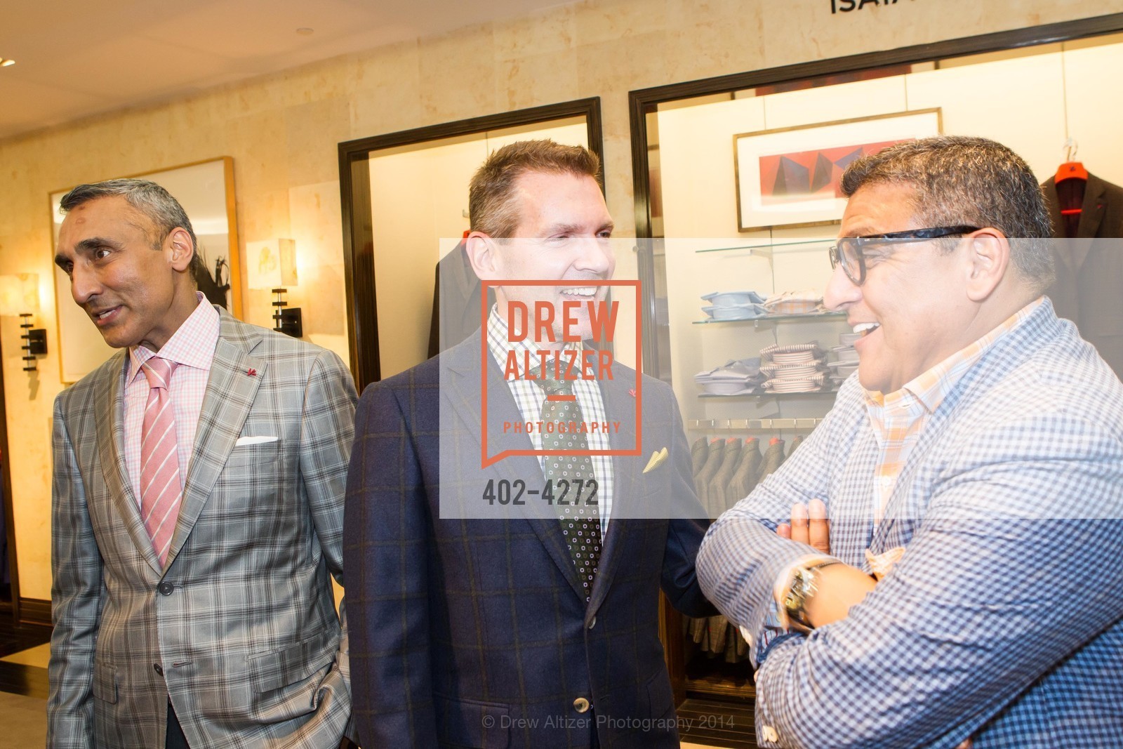 Inder Dhillon, Eric Petsinger, Riccardo Benavides, SAKS FIFTH AVENUE Men of Style, US, March 6th, 2014, Photo #402-4272 Inder Dhillon, Eric Petsinger, Riccardo Benavides, Photo #402-4272