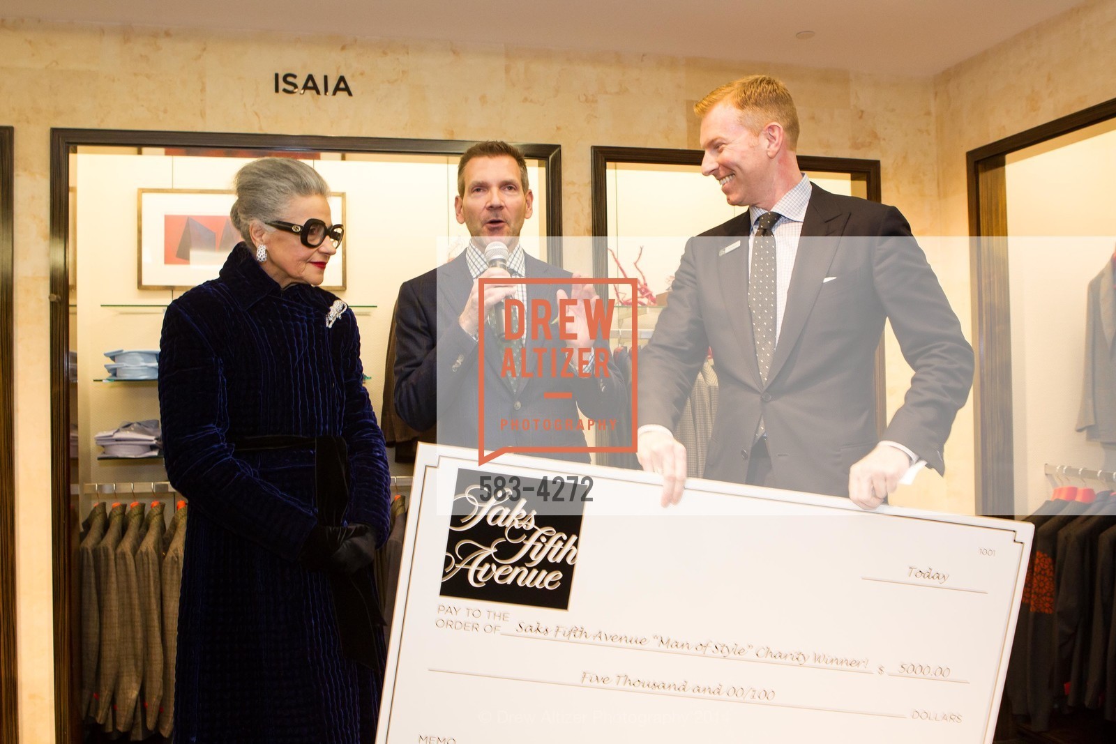 Joy Venturini Bianchi, Eric Petsinger, Randy Moore, SAKS FIFTH AVENUE Men of Style, US, March 6th, 2014, Photo #583-4272 Joy Venturini Bianchi, Eric Petsinger, Randy Moore, Photo #583-4272
