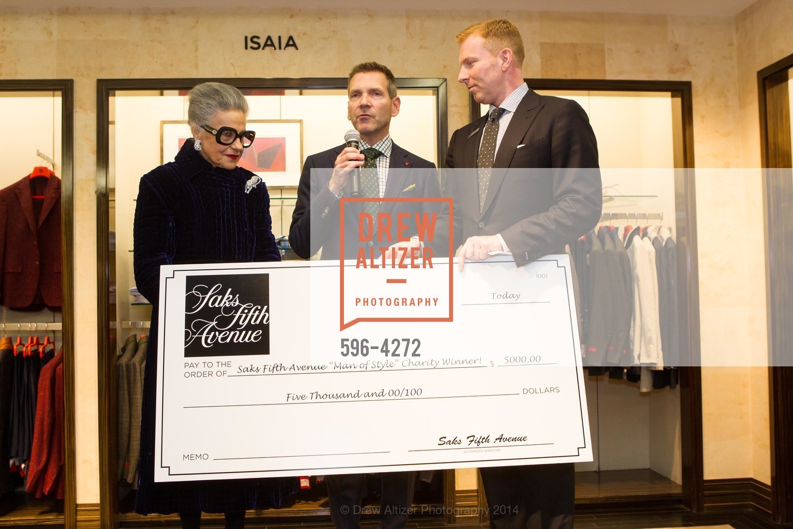 Joy Venturini Bianchi, Eric Petsinger, Randy Moore, SAKS FIFTH AVENUE Men of Style, US, March 6th, 2014, Photo #596-4272 Joy Venturini Bianchi, Eric Petsinger, Randy Moore, Photo #596-4272