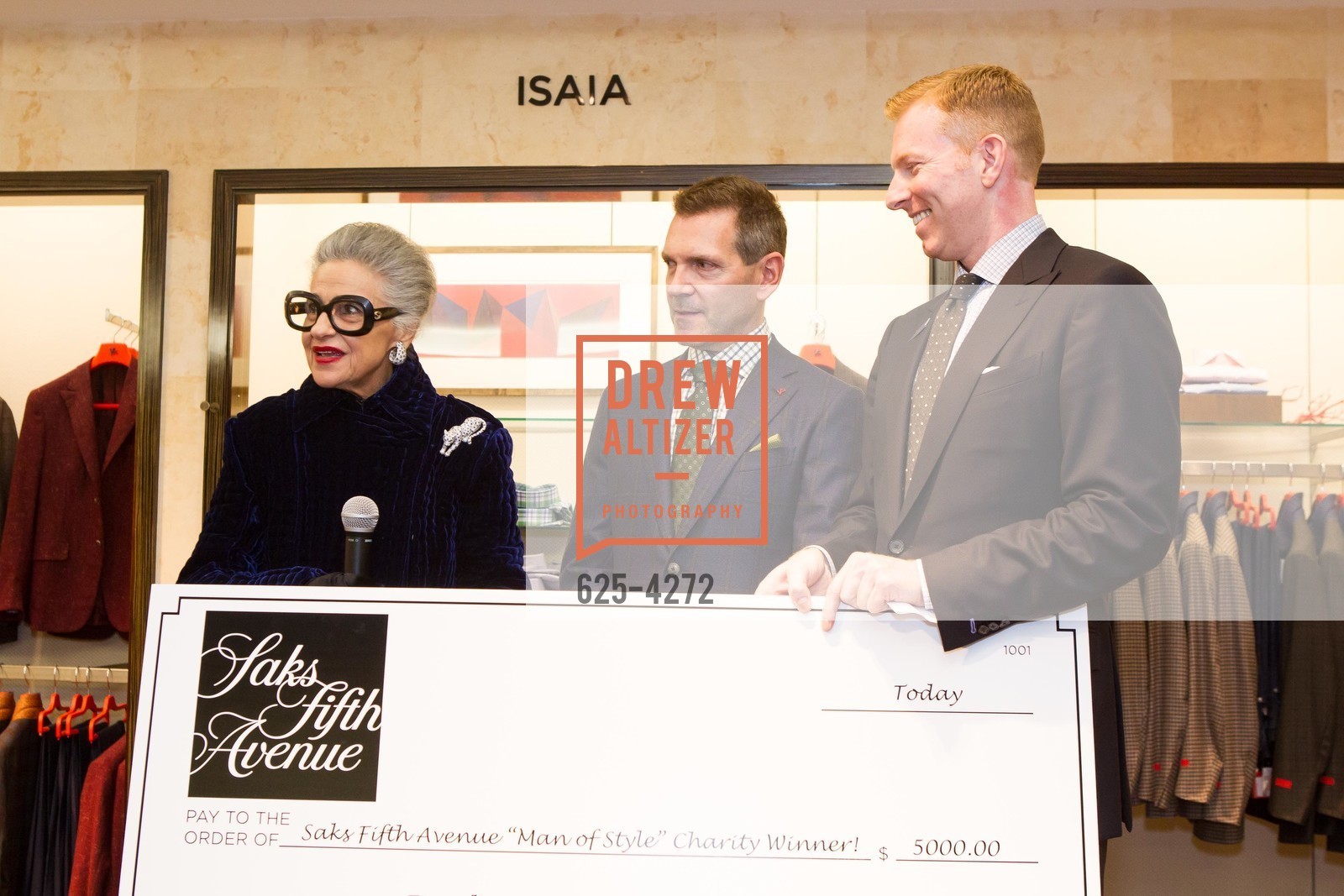 Joy Venturini Bianchi, Eric Petsinger, Randy Moore, SAKS FIFTH AVENUE Men of Style, US, March 6th, 2014, Photo #625-4272 Joy Venturini Bianchi, Eric Petsinger, Randy Moore, Photo #625-4272