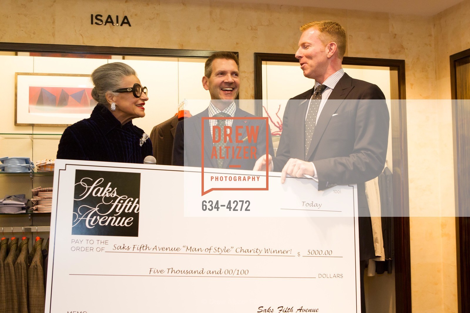 Joy Venturini Bianchi, Eric Petsinger, Randy Moore, SAKS FIFTH AVENUE Men of Style, US, March 6th, 2014, Photo #634-4272 Joy Venturini Bianchi, Eric Petsinger, Randy Moore, Photo #634-4272