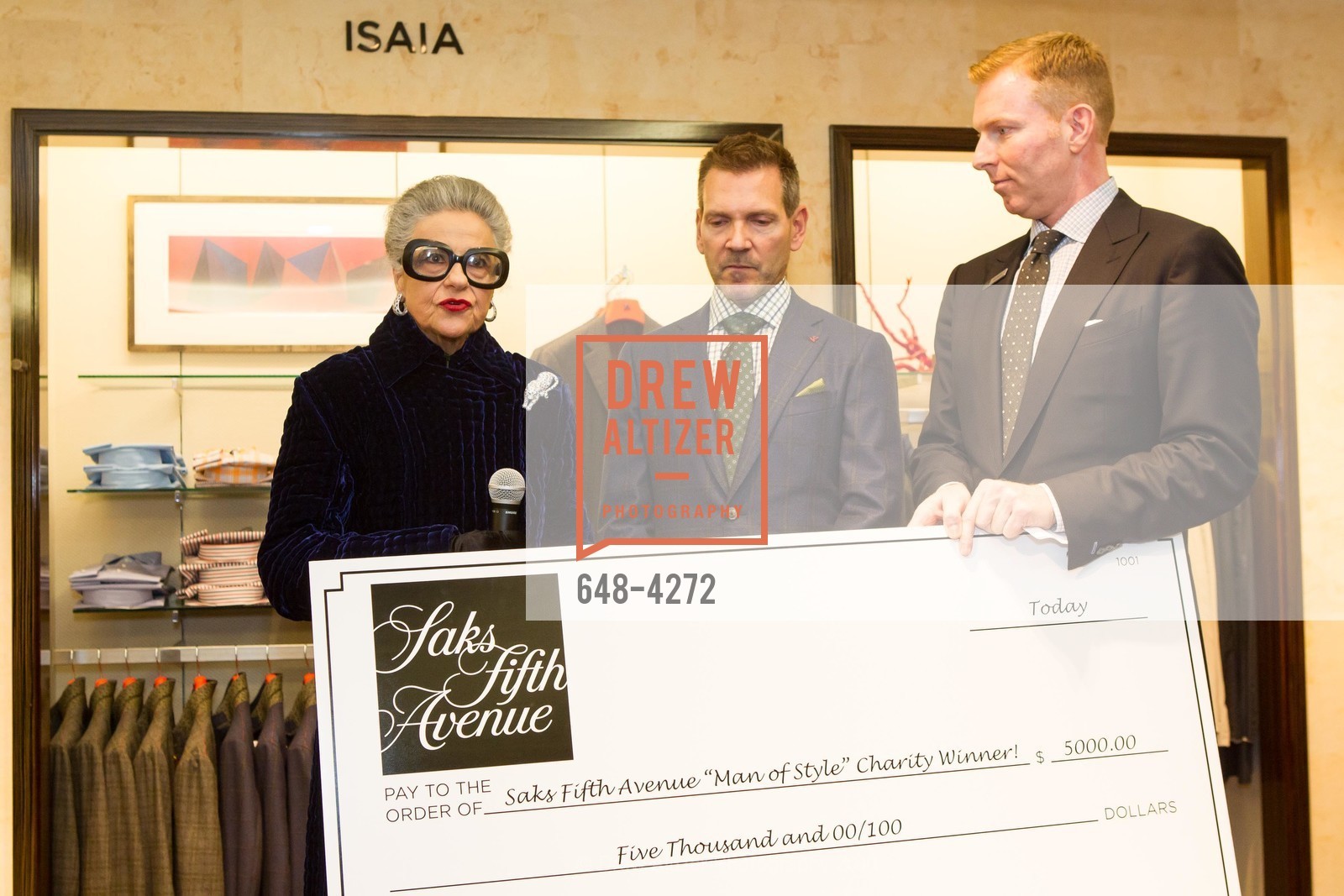 Joy Venturini Bianchi, Eric Petsinger, Randy Moore, SAKS FIFTH AVENUE Men of Style, US, March 6th, 2014, Photo #648-4272 Joy Venturini Bianchi, Eric Petsinger, Randy Moore, Photo #648-4272