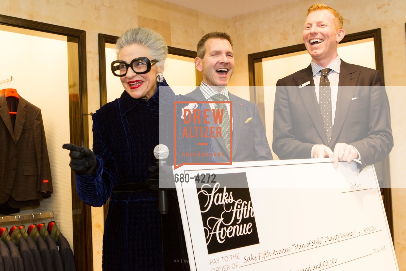 Joy Venturini Bianchi, Eric Petsinger, Randy Moore, SAKS FIFTH AVENUE Men of Style, US, March 6th, 2014, Photo #680-4272 Joy Venturini Bianchi, Eric Petsinger, Randy Moore, Photo #680-4272