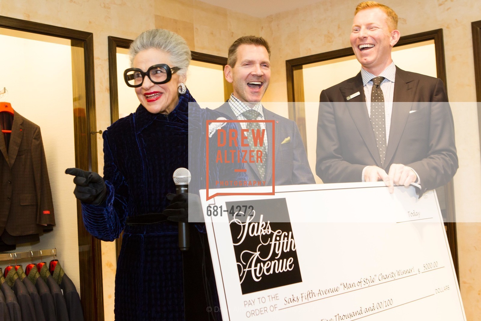 Joy Venturini Bianchi, Eric Petsinger, Randy Moore, SAKS FIFTH AVENUE Men of Style, US, March 6th, 2014, Photo #681-4272 Joy Venturini Bianchi, Eric Petsinger, Randy Moore, Photo #681-4272