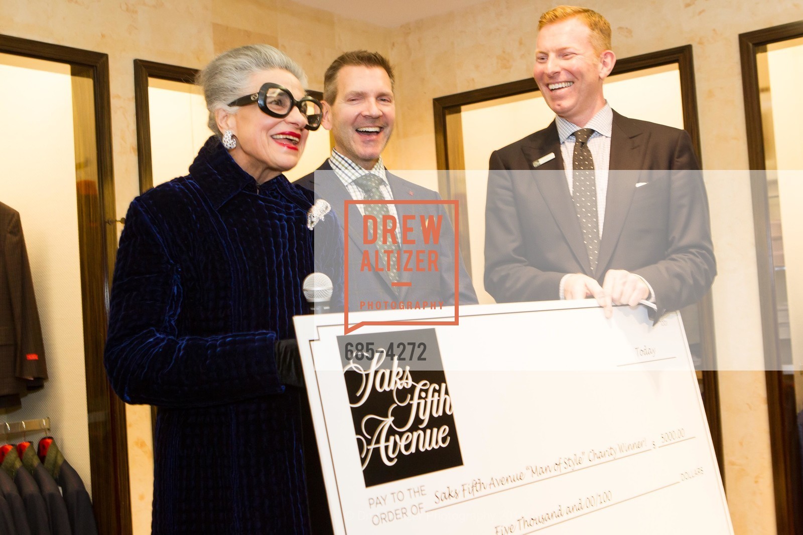 Joy Venturini Bianchi, Eric Petsinger, Randy Moore, SAKS FIFTH AVENUE Men of Style, US, March 6th, 2014, Photo #685-4272 Joy Venturini Bianchi, Eric Petsinger, Randy Moore, Photo #685-4272