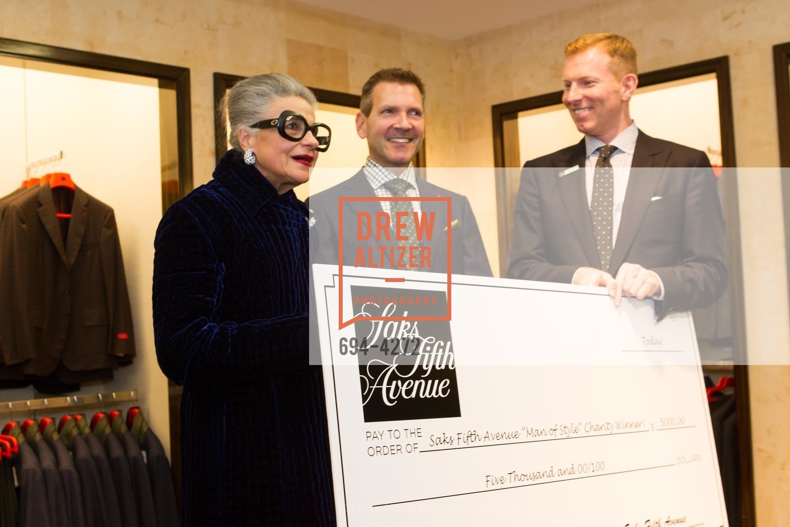 Joy Venturini Bianchi, Eric Petsinger, Randy Moore, SAKS FIFTH AVENUE Men of Style, US, March 6th, 2014, Photo #694-4272 Joy Venturini Bianchi, Eric Petsinger, Randy Moore, Photo #694-4272