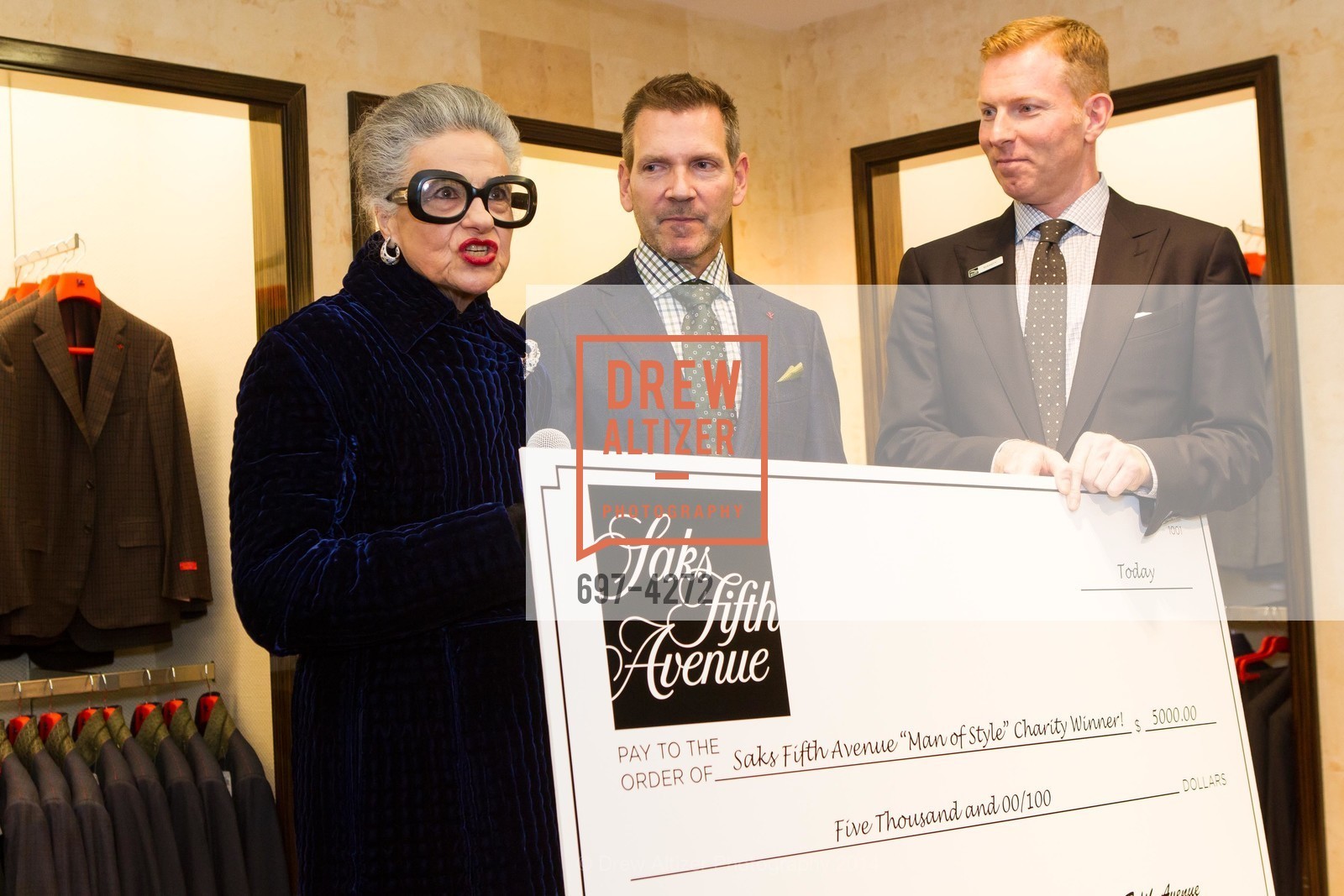 Joy Venturini Bianchi, Eric Petsinger, Randy Moore, SAKS FIFTH AVENUE Men of Style, US, March 6th, 2014, Photo #697-4272 Joy Venturini Bianchi, Eric Petsinger, Randy Moore, Photo #697-4272