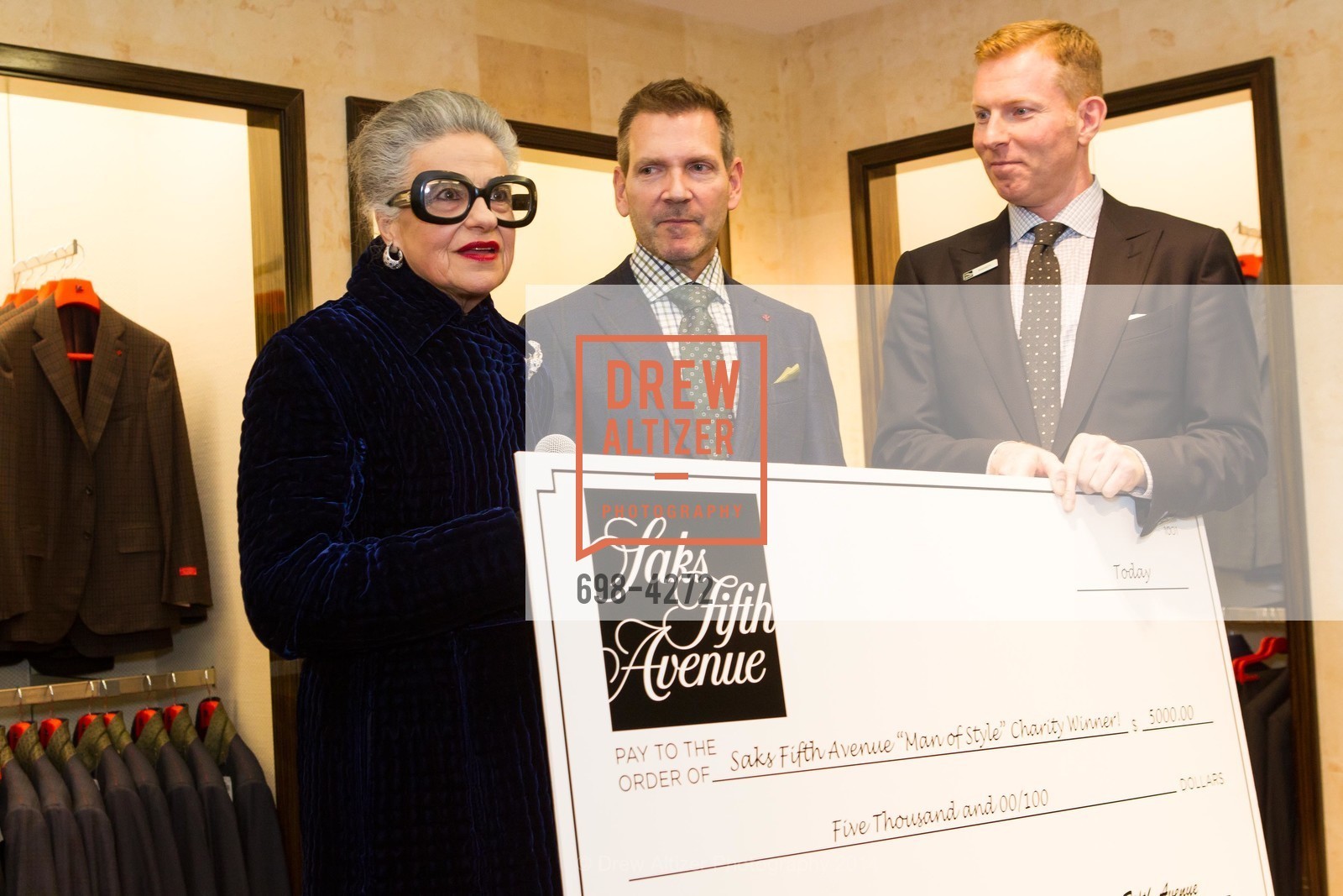 Joy Venturini Bianchi, Eric Petsinger, Randy Moore, SAKS FIFTH AVENUE Men of Style, US, March 6th, 2014, Photo #698-4272 Joy Venturini Bianchi, Eric Petsinger, Randy Moore, Photo #698-4272
