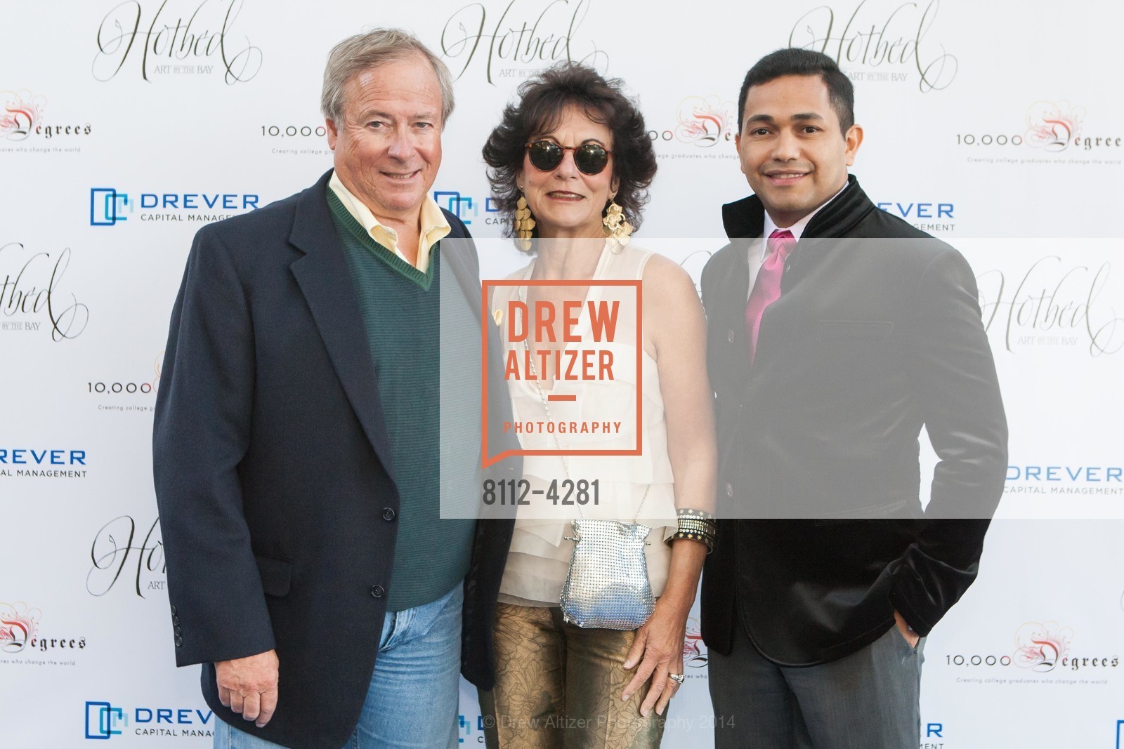 Tom Cote, Rosalyn Brandt, Saul Pena, Third Annual HOTBED BENEFIT Hosted by the DREVER Family, US, August 23rd, 2014, Photo #8112-4281 Tom Cote, Rosalyn Brandt, Saul Pena, Photo #8112-4281