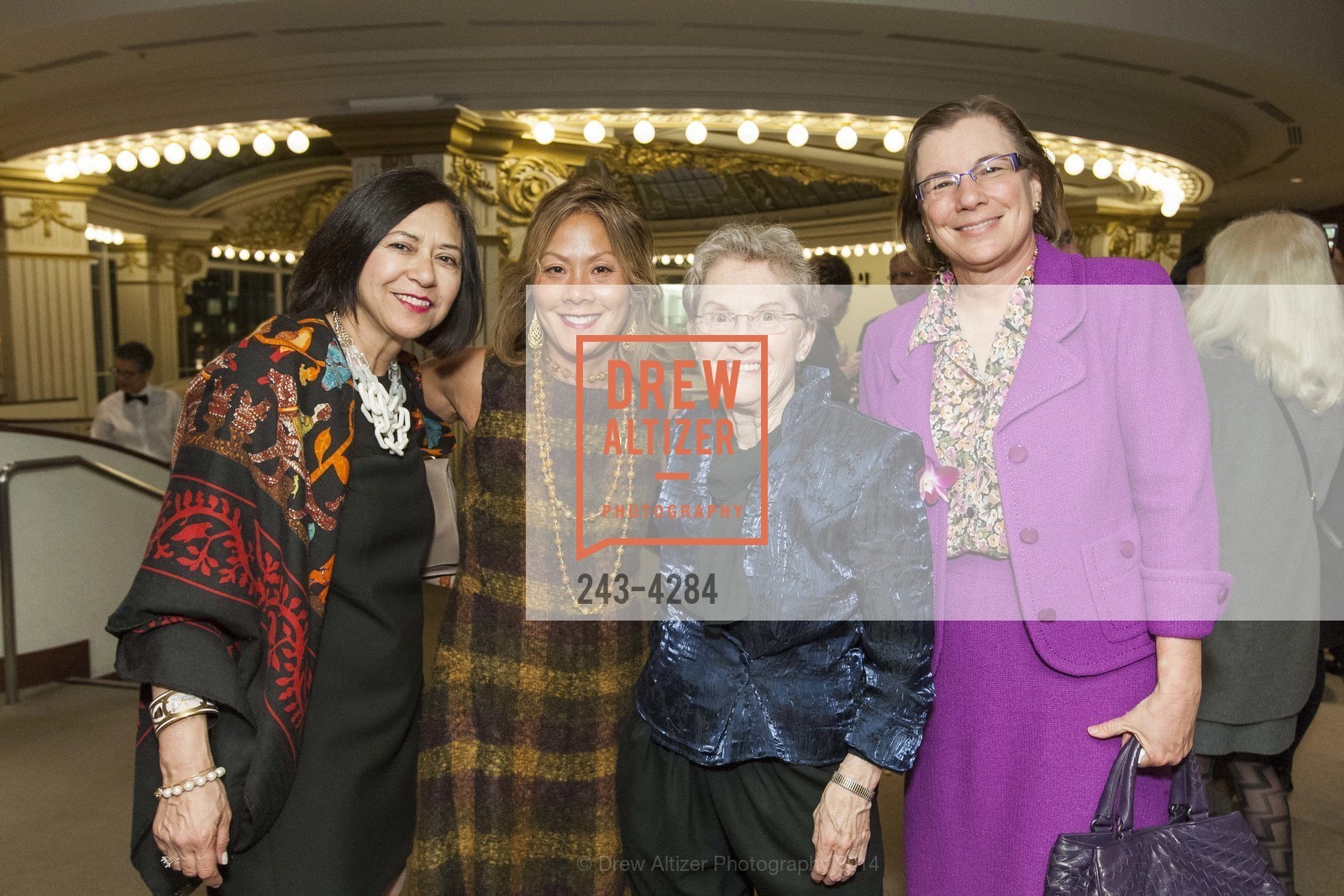 Margo Maxey, Virginia Price, Judy Anderson, Carolyn Koenig, SF BALLET Fashion Show Launch Party, US, March 5th, 2014, Photo #243-4284 Margo Maxey, Virginia Price, Judy Anderson, Carolyn Koenig, Photo #243-4284