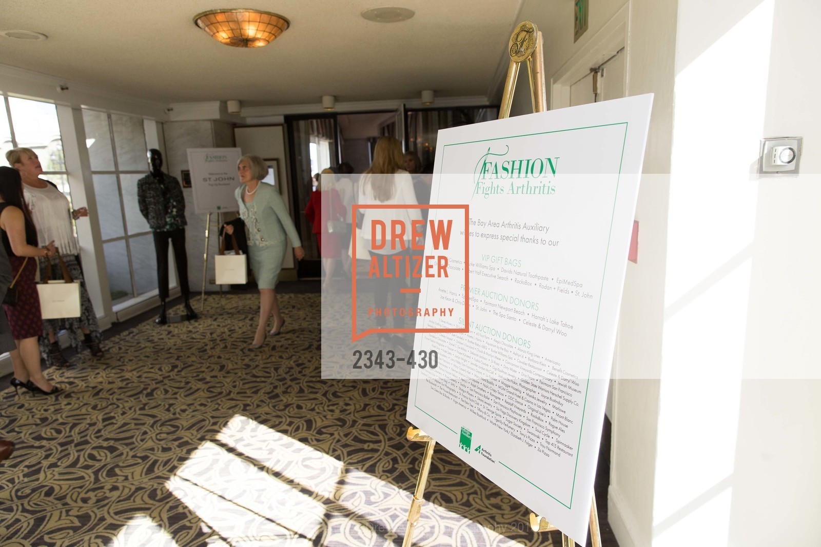 Atmosphere, The Arthritis Foundation Presents FASHION FIGHTS ARTHRITIS featuring St. John, Fairmont Hotel, Ballroom. 950 Mason Street, October 30th, 2015,Drew Altizer, Drew Altizer Photography, full-service agency, private events, San Francisco photographer, photographer california
