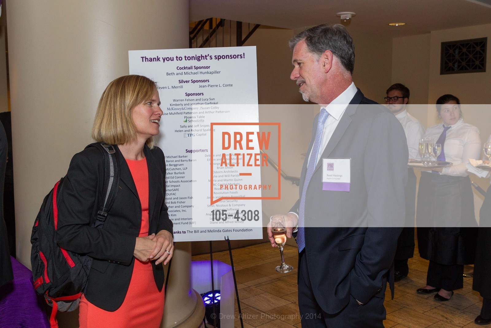 Lynzi Ziegenhagen, Reed Hastings, 5th Annual ENVIRONMENTAL WORKING GROUP'S Earth Dinner, US, May 20th, 2014, Photo #105-4308 Lynzi Ziegenhagen, Reed Hastings, Photo #105-4308