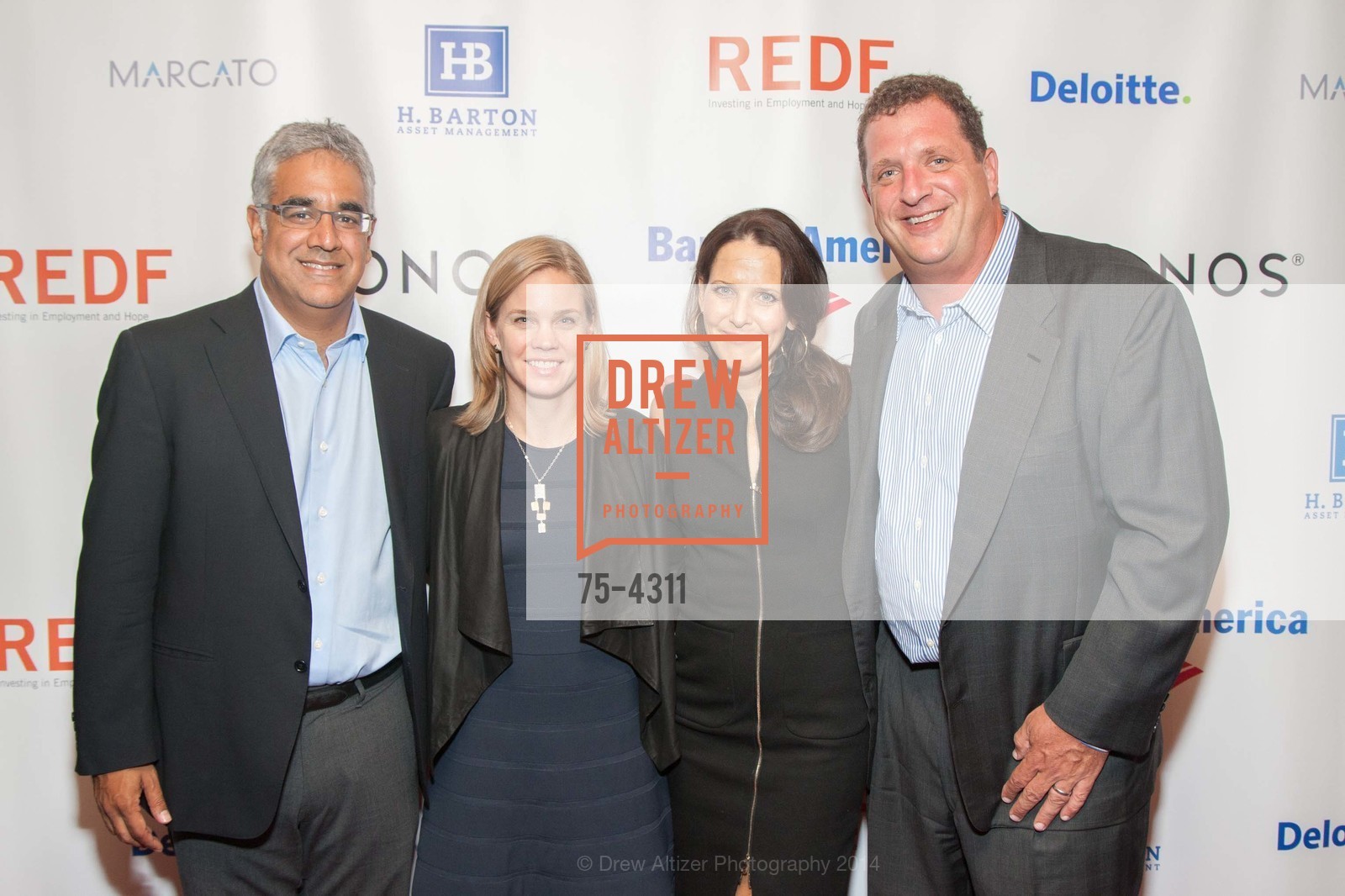 Aneel Bhusri, Allison Bhusri, Megan Barton, Harris Barton, REDF 2014 Benefit, US, September 18th, 2014, Photo #75-4311 Aneel Bhusri, Allison Bhusri, Megan Barton, Harris Barton, Photo #75-4311