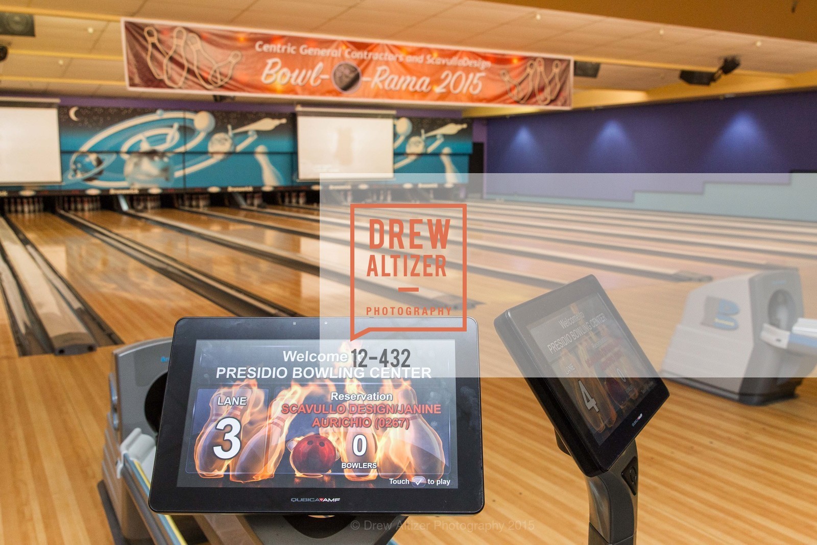 Atmosphere, ScavulloDesign Centric Builders Bowling Party, Presidio Bowl. 93 Moraga Ave, October 29th, 2015,Drew Altizer, Drew Altizer Photography, full-service agency, private events, San Francisco photographer, photographer california