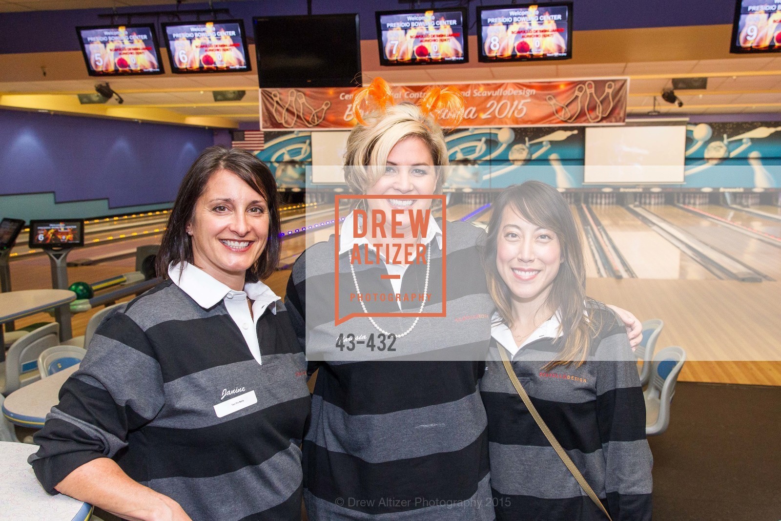 Janine Aurichio, Marysia Rybock, Alisa Tanphanich, ScavulloDesign Centric Builders Bowling Party, Presidio Bowl. 93 Moraga Ave, October 29th, 2015,Drew Altizer, Drew Altizer Photography, full-service agency, private events, San Francisco photographer, photographer california