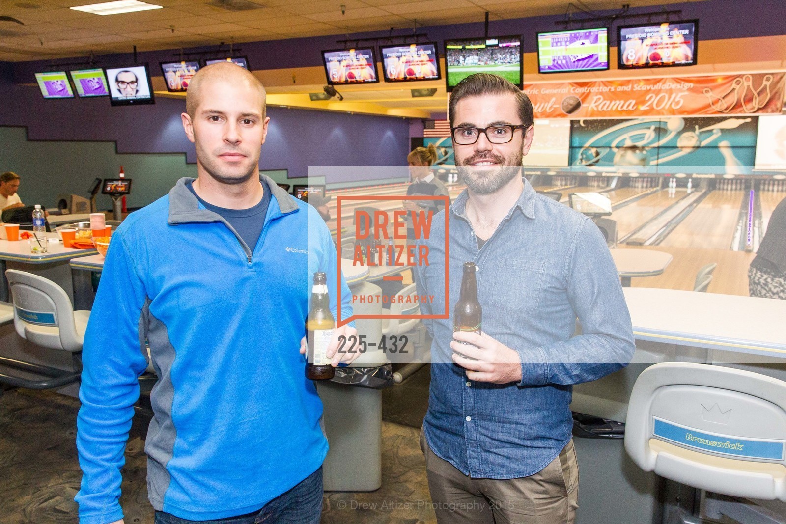 Mike Commaroto, Phillip Bascio, ScavulloDesign Centric Builders Bowling Party, Presidio Bowl. 93 Moraga Ave, October 29th, 2015,Drew Altizer, Drew Altizer Photography, full-service agency, private events, San Francisco photographer, photographer california