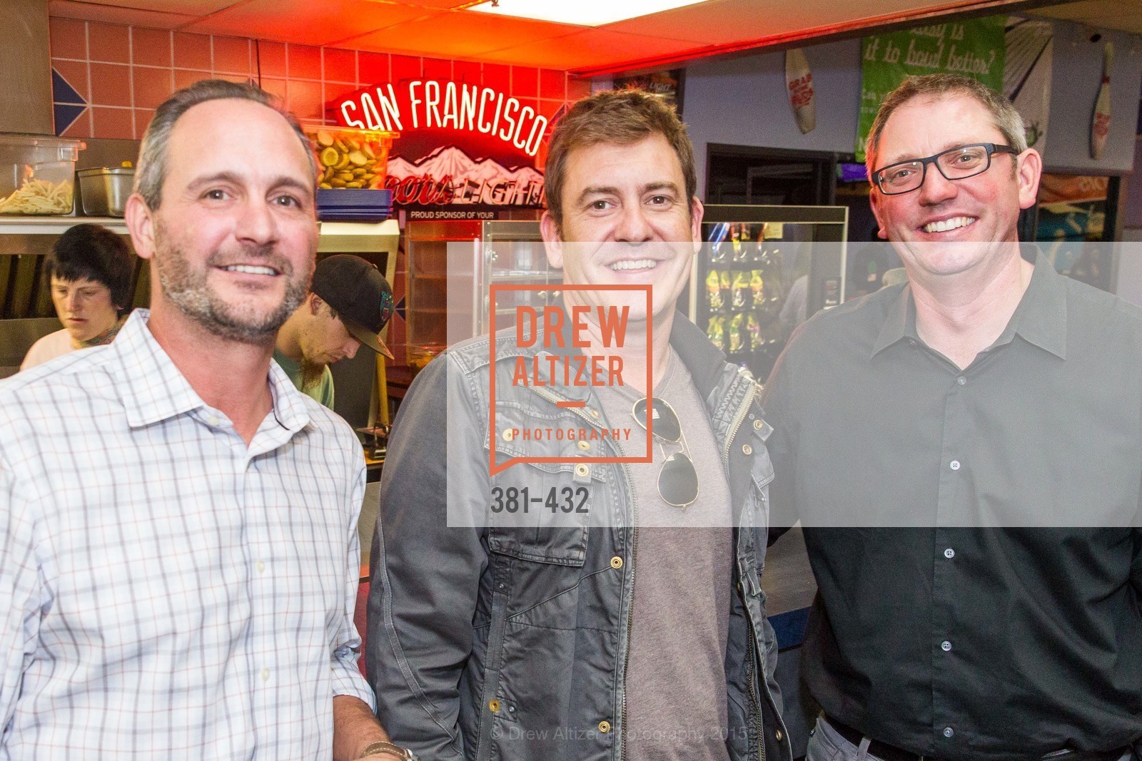 Brian Gianinno, Brad Haze, Aleck Wilson, ScavulloDesign Centric Builders Bowling Party, Presidio Bowl. 93 Moraga Ave, October 29th, 2015,Drew Altizer, Drew Altizer Photography, full-service agency, private events, San Francisco photographer, photographer california