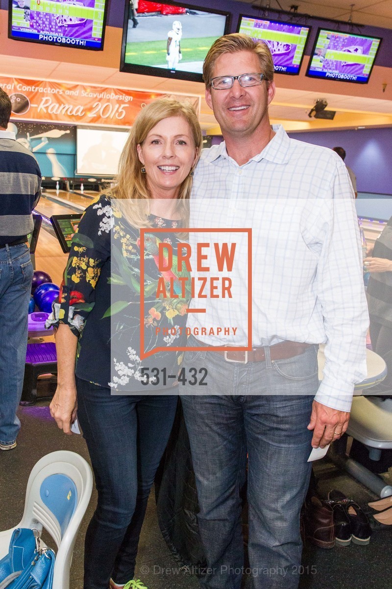 Paula Bennett, Brian Koch, ScavulloDesign Centric Builders Bowling Party, Presidio Bowl. 93 Moraga Ave, October 29th, 2015