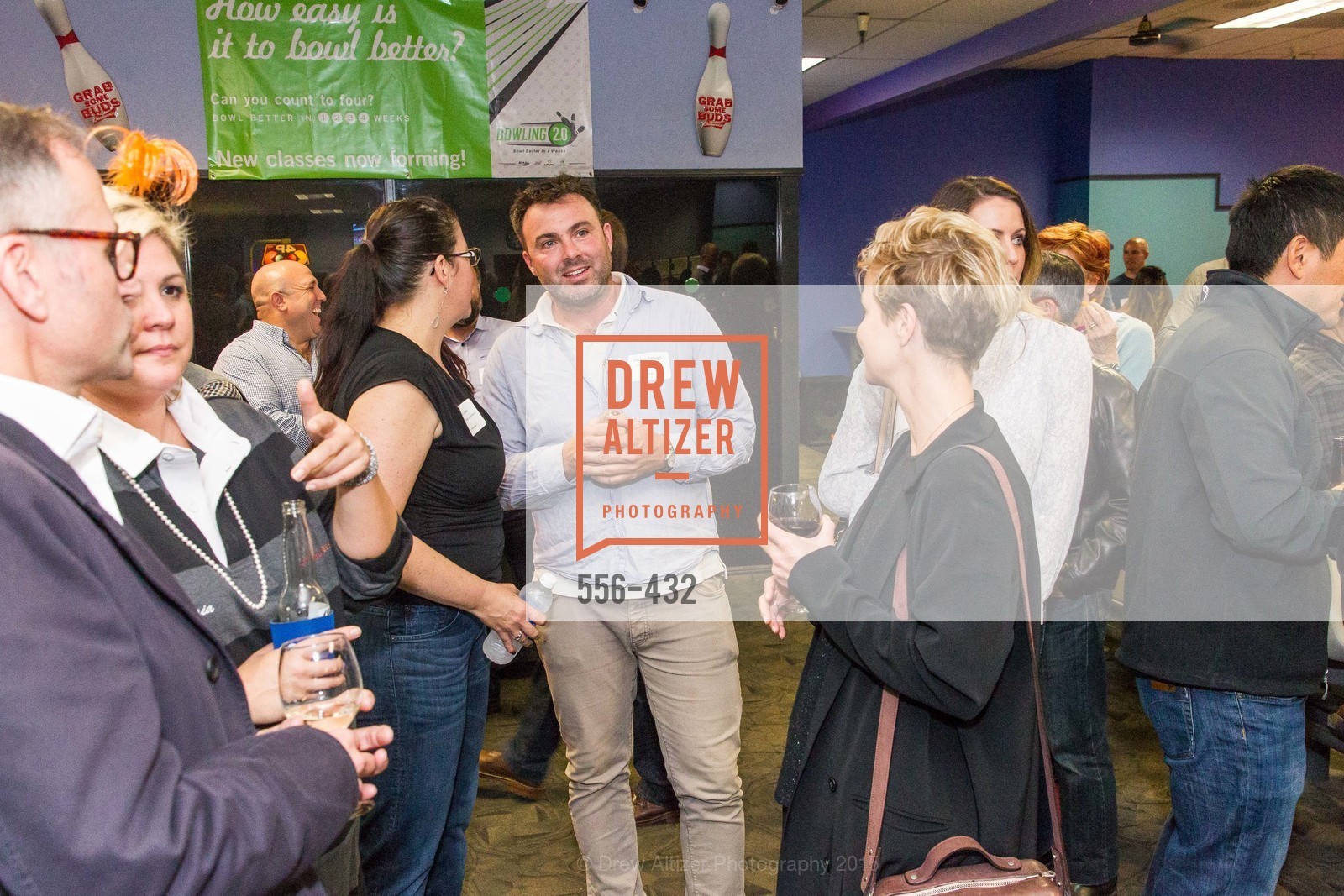 Reba Jones, Clayton Timbrell, ScavulloDesign Centric Builders Bowling Party, Presidio Bowl. 93 Moraga Ave, October 29th, 2015,Drew Altizer, Drew Altizer Photography, full-service agency, private events, San Francisco photographer, photographer california
