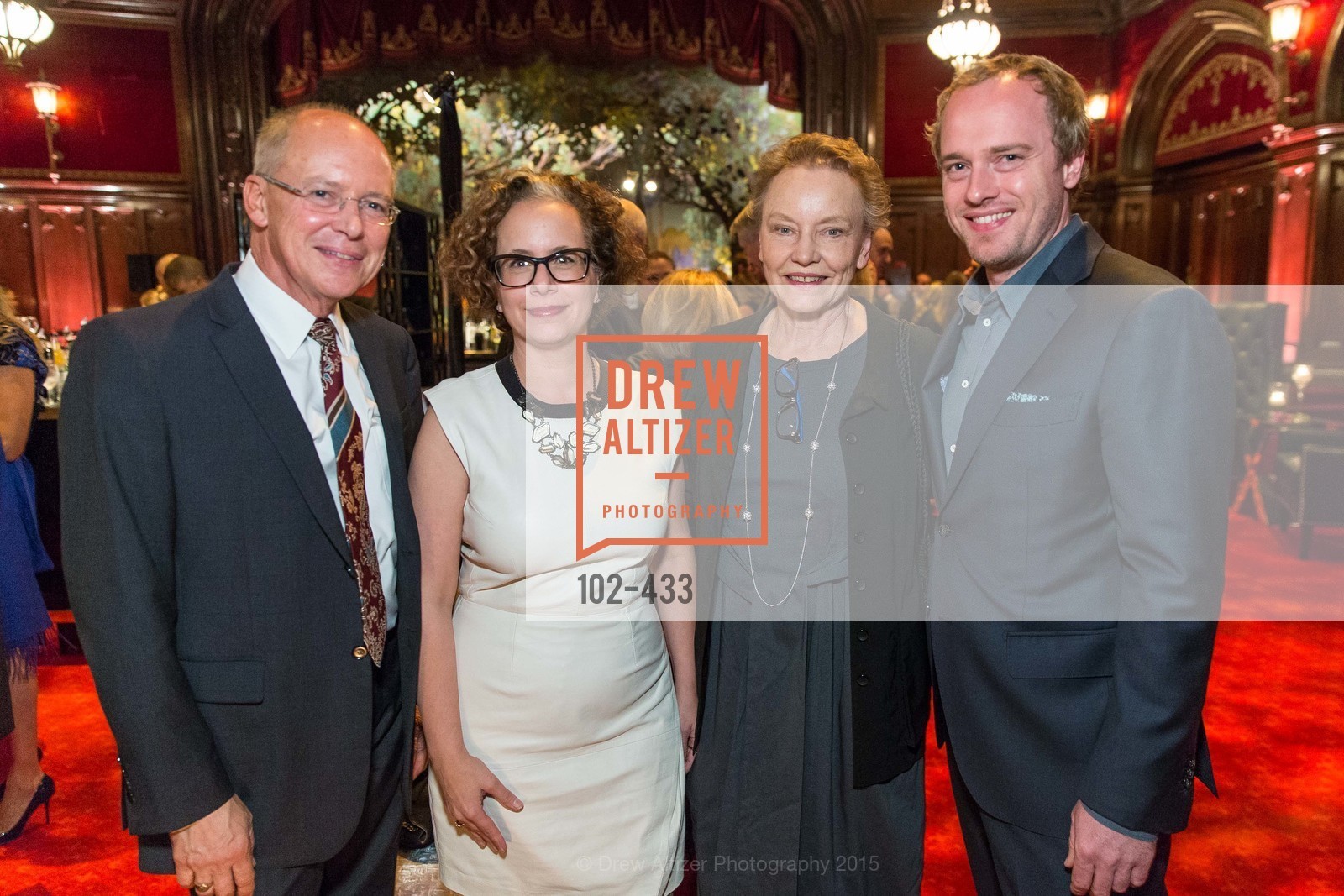 Charles Desmarais, Rachel Schreiber, Dee Hoover, Hesse McGraw, SFMOMA Contemporary Vision Award, Regency Ballroom. Regency Ballroom, . 1300 Van Ness, November 3rd, 2015, Photo #102-433 Charles Desmarais, Rachel Schreiber, Dee Hoover, Hesse McGraw, Photo #102-433