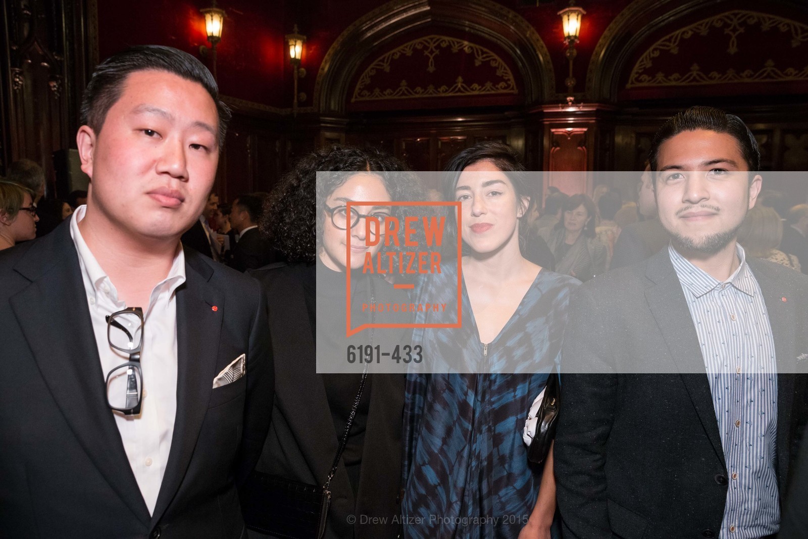 Miles Kusaba, Hawa Arsala, Maria Del Rio, Alex Ramos, SFMOMA Contemporary Vision Award, Regency Ballroom. Regency Ballroom, . 1300 Van Ness, November 3rd, 2015, Photo #6191-433 Miles Kusaba, Hawa Arsala, Maria Del Rio, Alex Ramos, Photo #6191-433