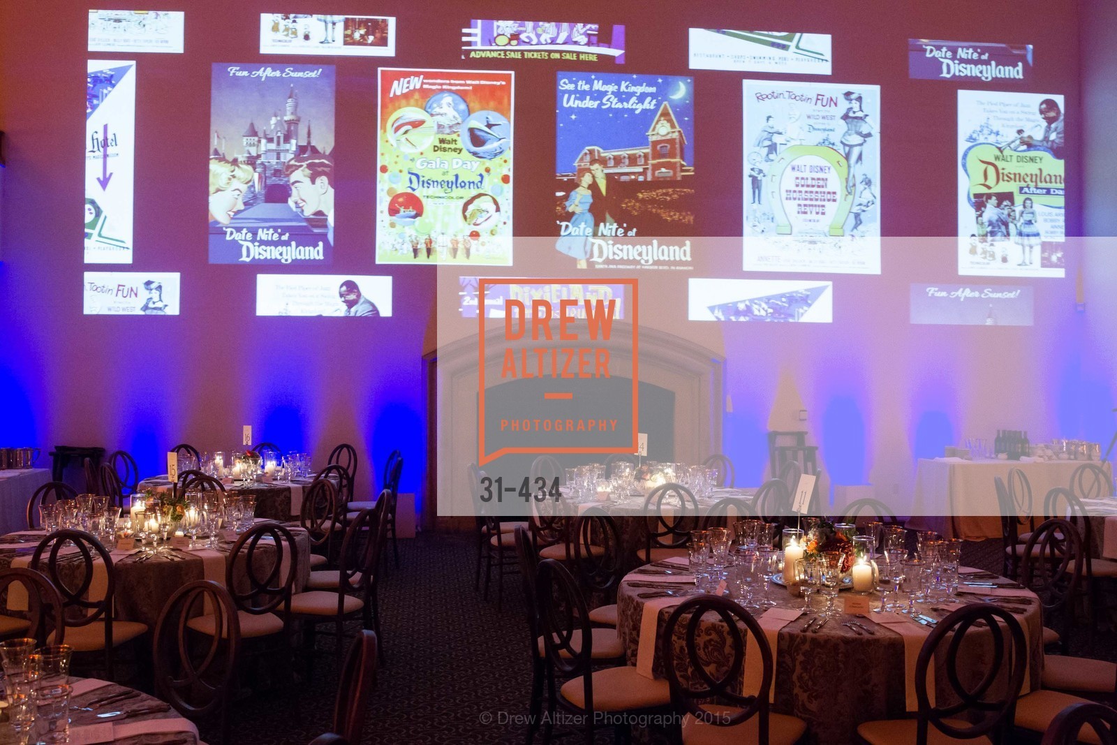 Atmosphere, The Walt Disney Family Museum Fundraising Gala and Diane Disney Miller Lifetime Achievement Award, Golden Gate Club. 135 Fisher Loop in the Presidio, November 3rd, 2015,Drew Altizer, Drew Altizer Photography, full-service agency, private events, San Francisco photographer, photographer california