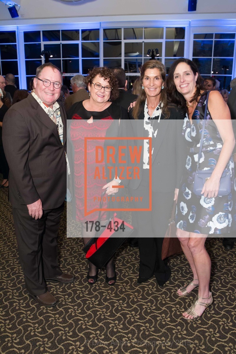 John Lasseter, Nancy Lasseter, Tammy Miller, Kirsten Komoroske, The Walt Disney Family Museum Fundraising Gala and Diane Disney Miller Lifetime Achievement Award, Golden Gate Club. 135 Fisher Loop in the Presidio, November 3rd, 2015,Drew Altizer, Drew Altizer Photography, full-service agency, private events, San Francisco photographer, photographer california