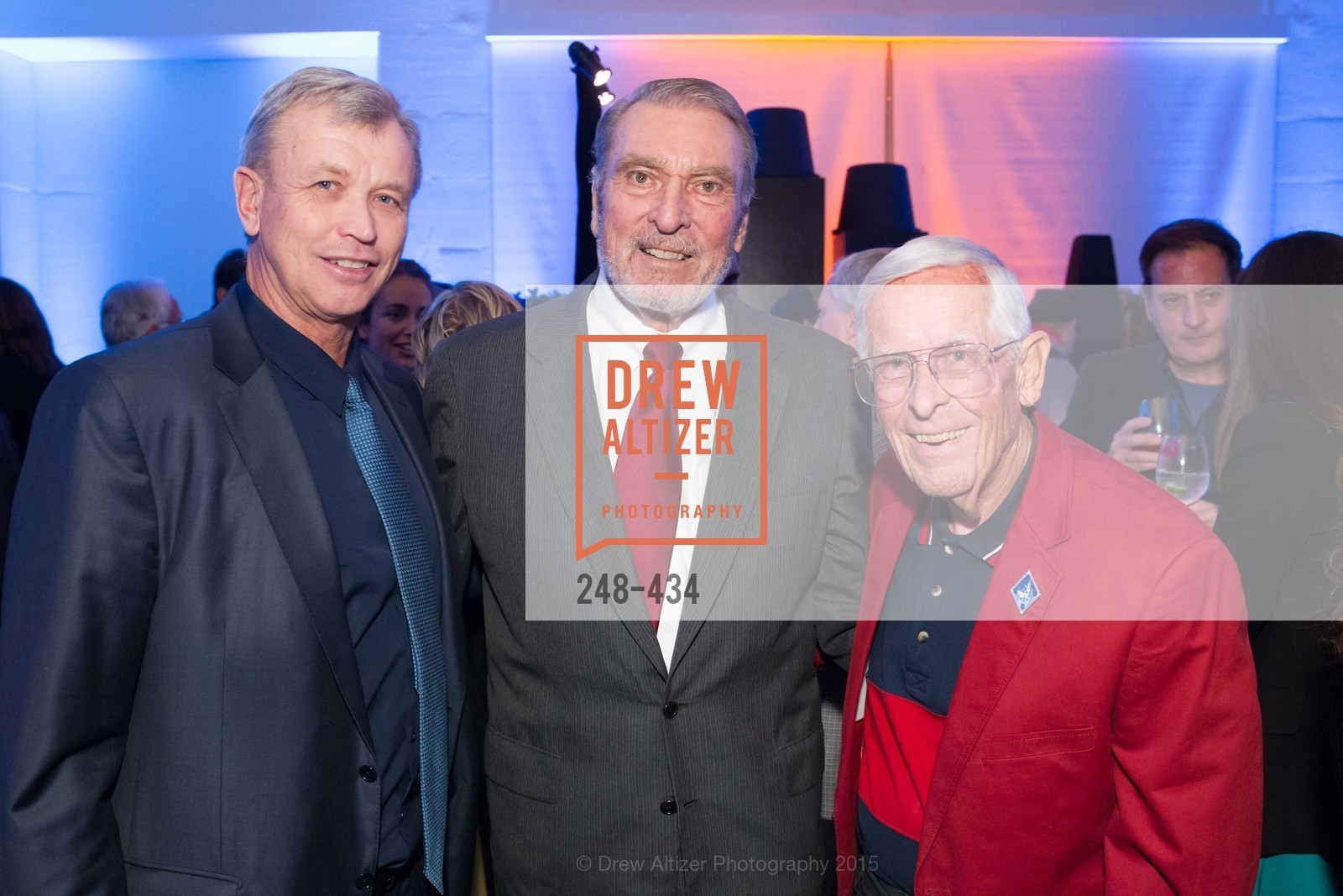 Geoff Rehnert, Ron Miller, Bob Gurr, The Walt Disney Family Museum Fundraising Gala and Diane Disney Miller Lifetime Achievement Award, Golden Gate Club. Golden Gate Club, . 135 Fisher Loop in the Presidio, November 3rd, 2015, Photo #248-434 Geoff Rehnert, Ron Miller, Bob Gurr, Photo #248-434