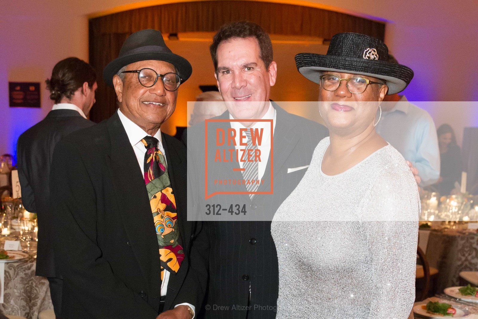 Floyd Norman, Tony Anslemo, Adrienne Norman, The Walt Disney Family Museum Fundraising Gala and Diane Disney Miller Lifetime Achievement Award, Golden Gate Club. Golden Gate Club, . 135 Fisher Loop in the Presidio, November 3rd, 2015, Photo #312-434 Floyd Norman, Tony Anslemo, Adrienne Norman, Photo #312-434