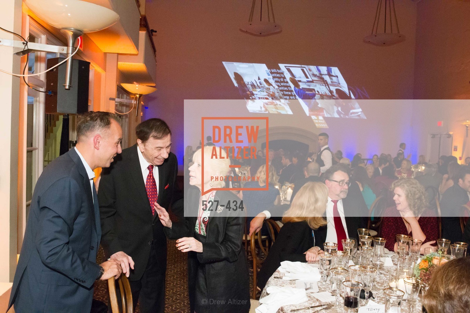 Jonas Rivera, Richard Sherman, Elizabeth Sherman, The Walt Disney Family Museum Fundraising Gala and Diane Disney Miller Lifetime Achievement Award, Golden Gate Club. 135 Fisher Loop in the Presidio, November 3rd, 2015,Drew Altizer, Drew Altizer Photography, full-service event agency, private events, San Francisco photographer, photographer California