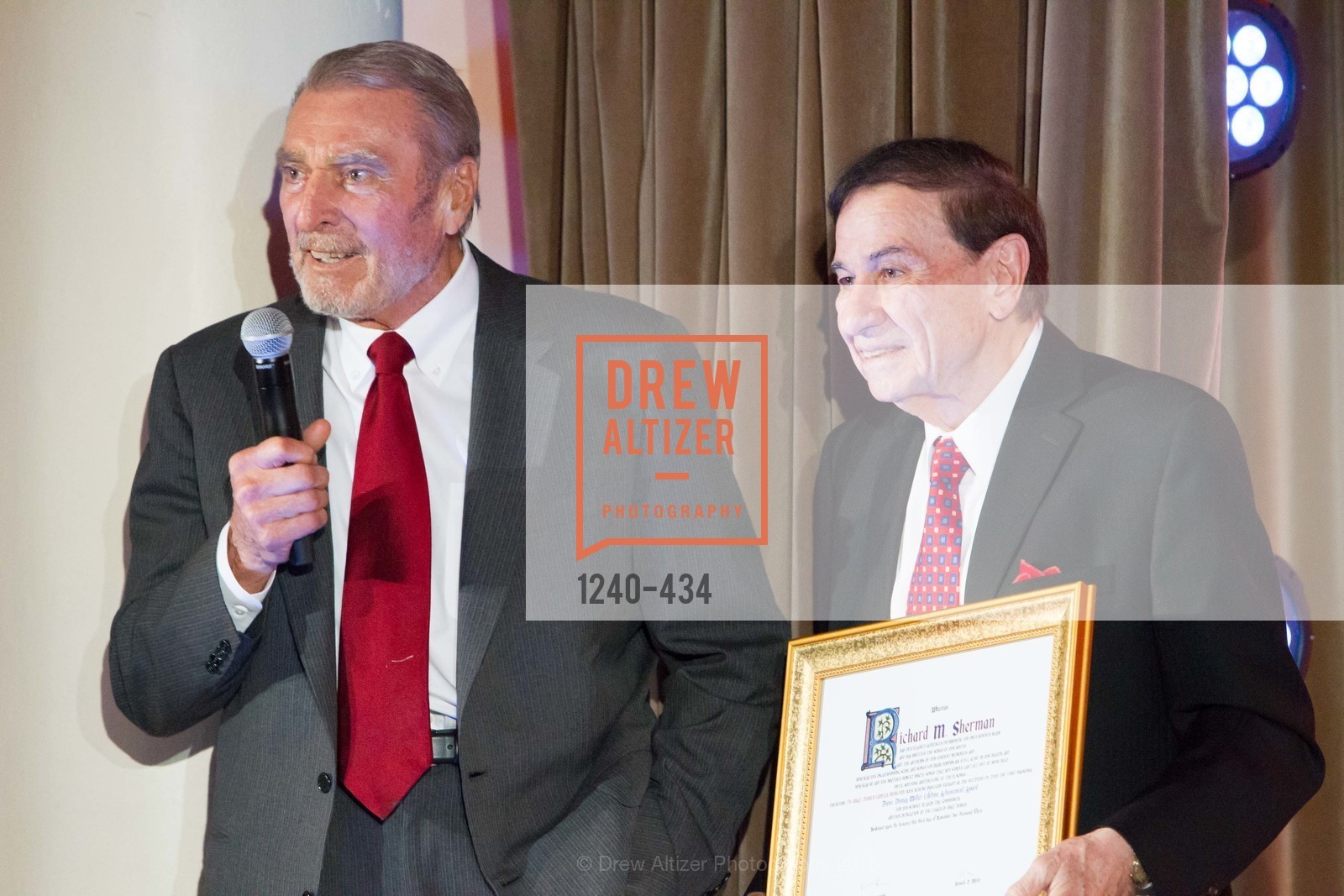 Ron Miller, Richard Sherman, The Walt Disney Family Museum Fundraising Gala and Diane Disney Miller Lifetime Achievement Award, Golden Gate Club. 135 Fisher Loop in the Presidio, November 3rd, 2015,Drew Altizer, Drew Altizer Photography, full-service agency, private events, San Francisco photographer, photographer california