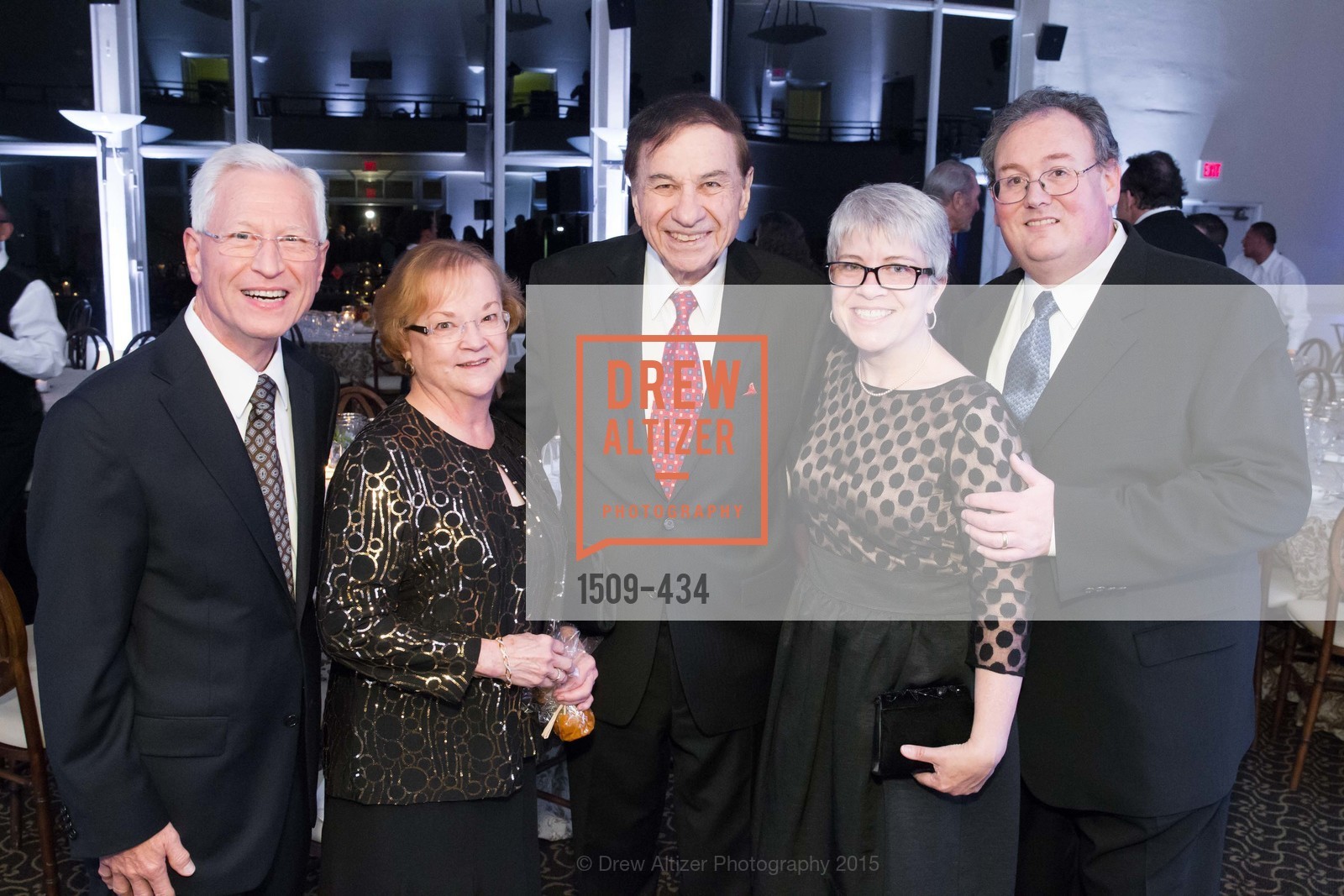Jeff Hayes, Melanie Blum, Richard Sherman, Julie Dempsey, James Dempsey, The Walt Disney Family Museum Fundraising Gala and Diane Disney Miller Lifetime Achievement Award, Golden Gate Club. 135 Fisher Loop in the Presidio, November 3rd, 2015,Drew Altizer, Drew Altizer Photography, full-service agency, private events, San Francisco photographer, photographer california