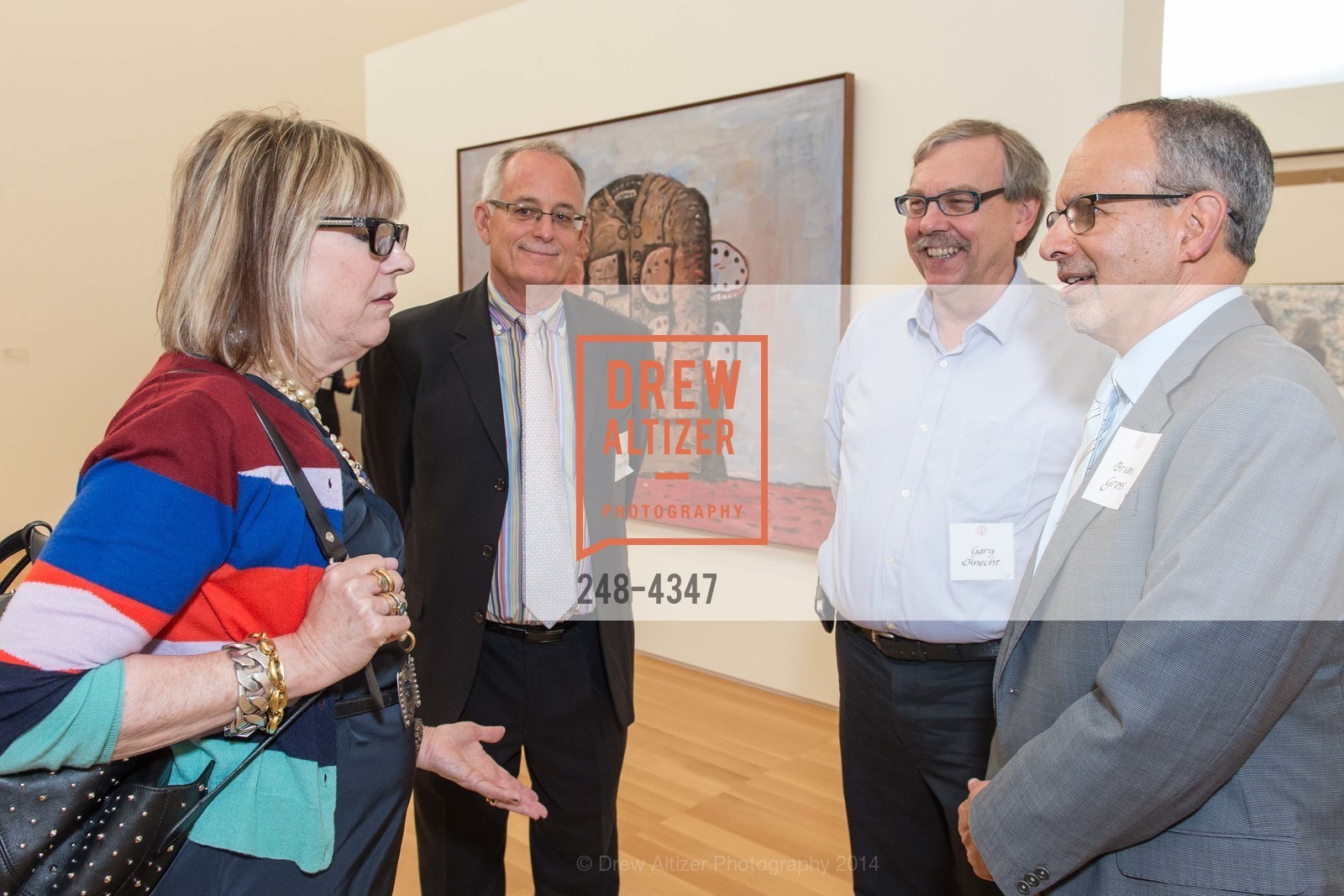 Squeak Carnwath, Dana Hartstone, Gary Knecht, Ryan Gross, THE ANDERSON COLLECTION Opening Gala at STANFORD UNIVERSITY, US, September 19th, 2014, Photo #248-4347 Squeak Carnwath, Dana Hartstone, Gary Knecht, Ryan Gross, Photo #248-4347