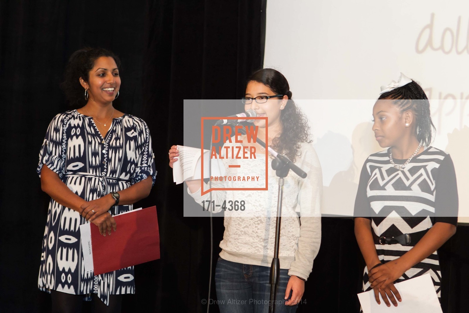 Harini Madhavan, Mariana Diaz, Dejany Salinas, SF EDUCATION FUND'S Back to School Gala 2014, US, November 21st, 2014, Photo #171-4368 Harini Madhavan, Mariana Diaz, Dejany Salinas, Photo #171-4368