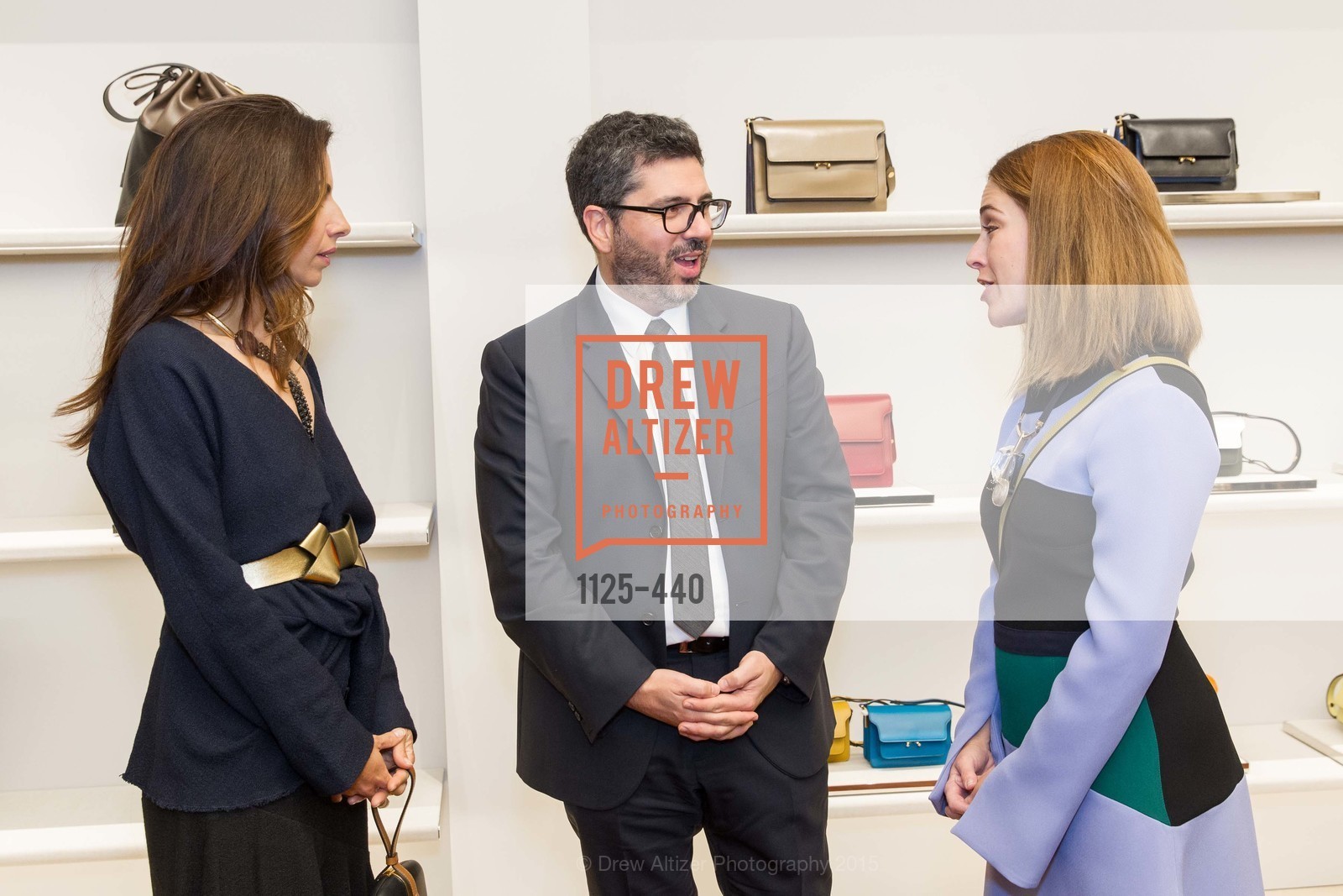 Sabrina Buell, Andrea Baldo, Allison Pincus, W Magazine and BAMPFA Celebrate the Opening of the Marni San Francisco Boutique with co-hosts Sabrina Buell and Alison Pincus, Marni San Francisco. 77 Maiden Lane, November 4th, 2015,Drew Altizer, Drew Altizer Photography, full-service agency, private events, San Francisco photographer, photographer california