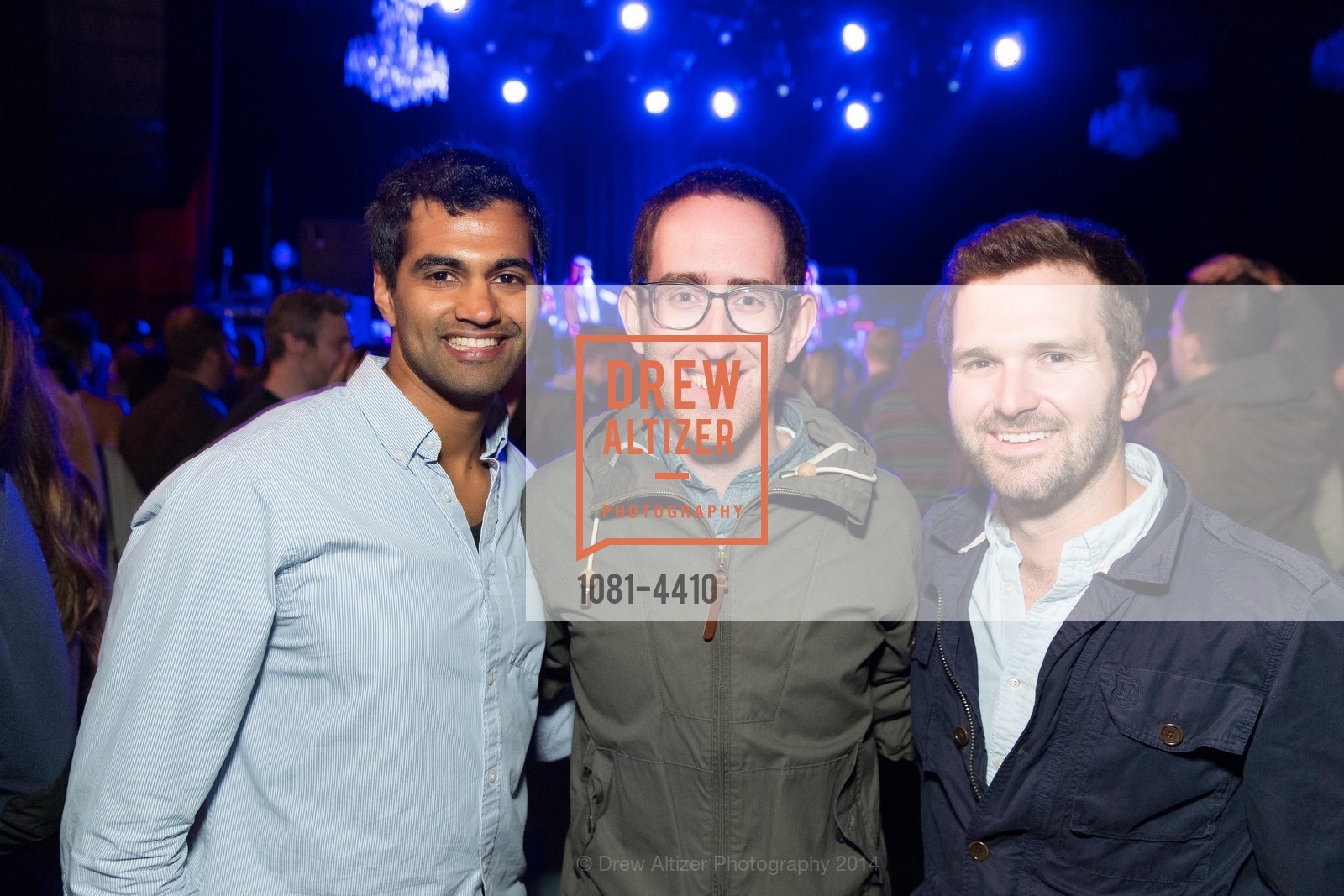 Vijay Krishnan, Alec Rosen, Patrick Traughber, ROTHENBERG VENTURES Features Third Eye Blind at The Fillmore Benefiting SAN FRANCISCO GENERAL HOSPITAL FOUNDATION, US, May 5th, 2014, Photo #1081-4410 Vijay Krishnan, Alec Rosen, Patrick Traughber, Photo #1081-4410