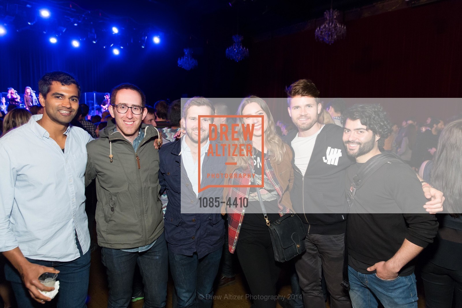 Vijay Krishnan, Alec Rosen, Patrick Traughber, Christine Sanford, Andreas Homer, Ebby Amir, ROTHENBERG VENTURES Features Third Eye Blind at The Fillmore Benefiting SAN FRANCISCO GENERAL HOSPITAL FOUNDATION, US, May 5th, 2014, Photo #1085-4410 Vijay Krishnan, Alec Rosen, Patrick Traughber, Christine Sanford, Andreas Homer, Ebby Amir, Photo #1085-4410