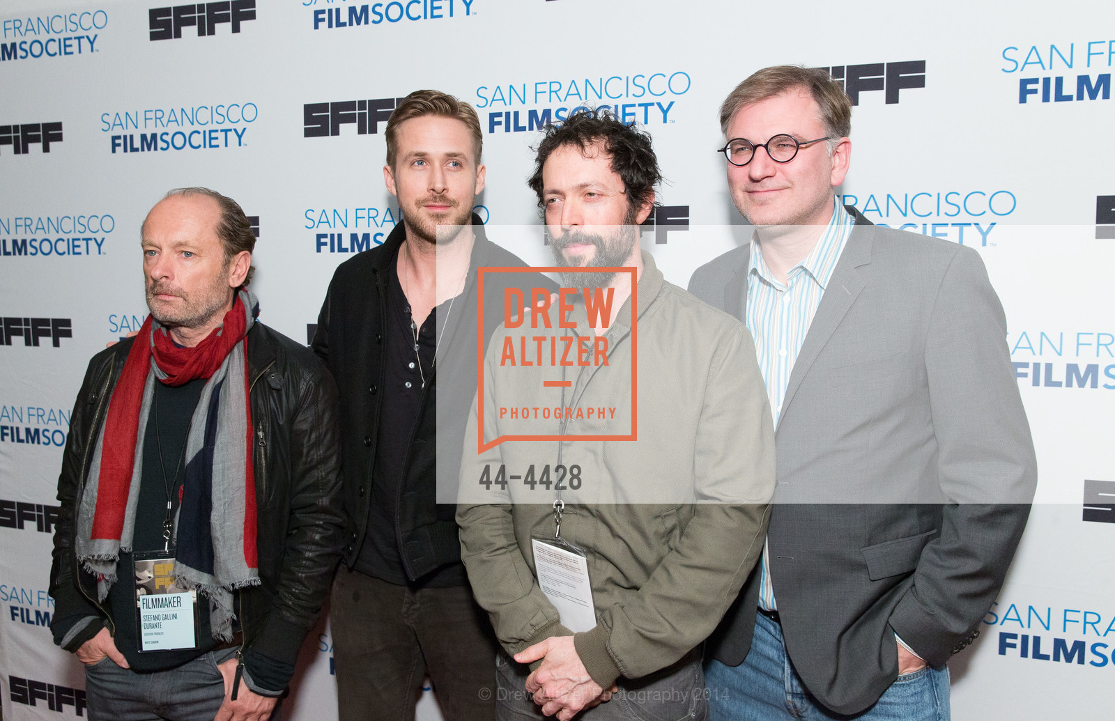 Stefano Gallini Durante, Ryan Gosling, Noaz Deshe, Noah Cowan, Ryan Gosling at SAN FRANCISCO INTERNATIONAL FILM FESTIVAL'S Premier of "White Shadow", US, May 6th, 2014, Photo #44-4428 Stefano Gallini Durante, Ryan Gosling, Noaz Deshe, Noah Cowan, Photo #44-4428