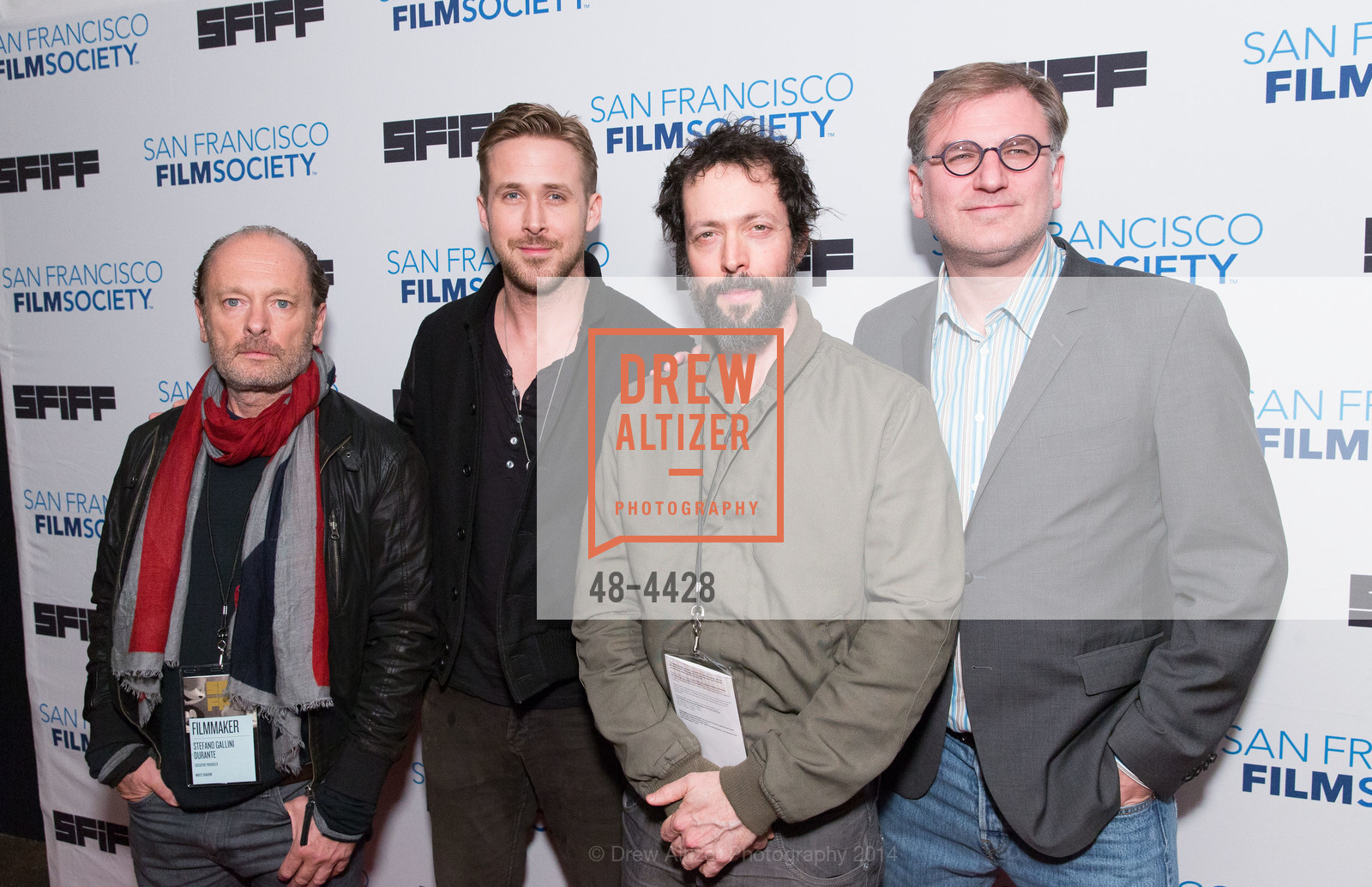 Stefano Gallini Durante, Ryan Gosling, Noaz Deshe, Noah Cowan, Ryan Gosling at SAN FRANCISCO INTERNATIONAL FILM FESTIVAL'S Premier of "White Shadow", US, May 6th, 2014, Photo #48-4428 Stefano Gallini Durante, Ryan Gosling, Noaz Deshe, Noah Cowan, Photo #48-4428