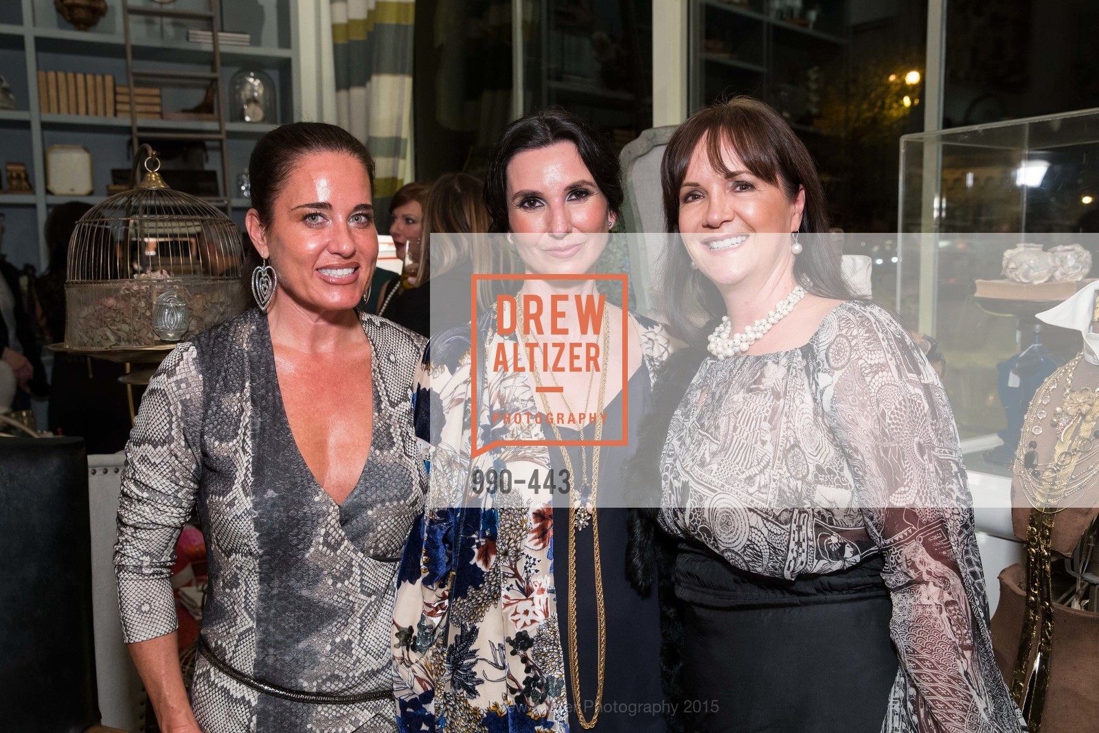 Natalia Urrutia, Luisa Serna-Borga, Claudia Juestel, J.RACHMAN GRAND OPENING AND BOOK SIGNING BY ALISON CARLSON "THE MAN WITHIN", JONATHAN RACHMAN DESIGN. JONATHAN RACHMAN DESIGN, . 1632C MARKET ST, November 5th, 2015, Photo #990-443 Natalia Urrutia, Luisa Serna-Borga, Claudia Juestel, Photo #990-443