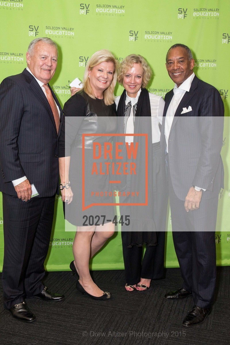 James Barnett, Mary Beth Holman, Sandra Thompson, John W. Thompson, Silicon Valley Education Foundation's PIONEERS & PURPOSE, Computer History Museum. Computer History Museum, . 1401 N. Shoreline Blvd, November 4th, 2015, Photo #2027-445 James Barnett, Mary Beth Holman, Sandra Thompson, John W. Thompson, Photo #2027-445