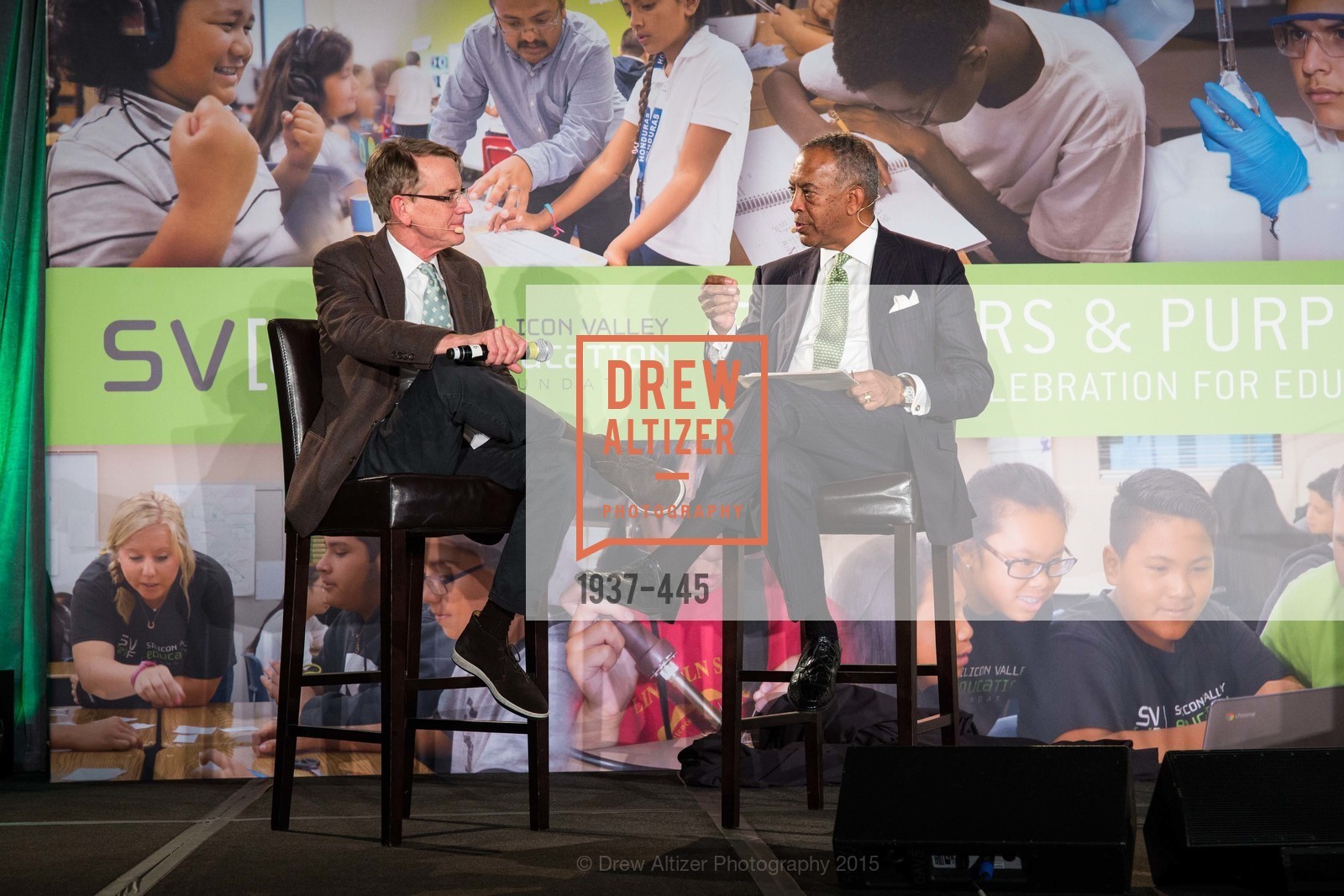 John Doerr, John W. Thompson, Silicon Valley Education Foundation's PIONEERS & PURPOSE, Computer History Museum. 1401 N. Shoreline Blvd, November 4th, 2015,Drew Altizer, Drew Altizer Photography, full-service agency, private events, San Francisco photographer, photographer california