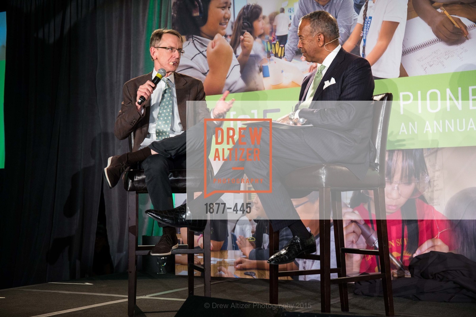 John Doerr, John W. Thompson, Silicon Valley Education Foundation's PIONEERS & PURPOSE, Computer History Museum. 1401 N. Shoreline Blvd, November 4th, 2015,Drew Altizer, Drew Altizer Photography, full-service agency, private events, San Francisco photographer, photographer california
