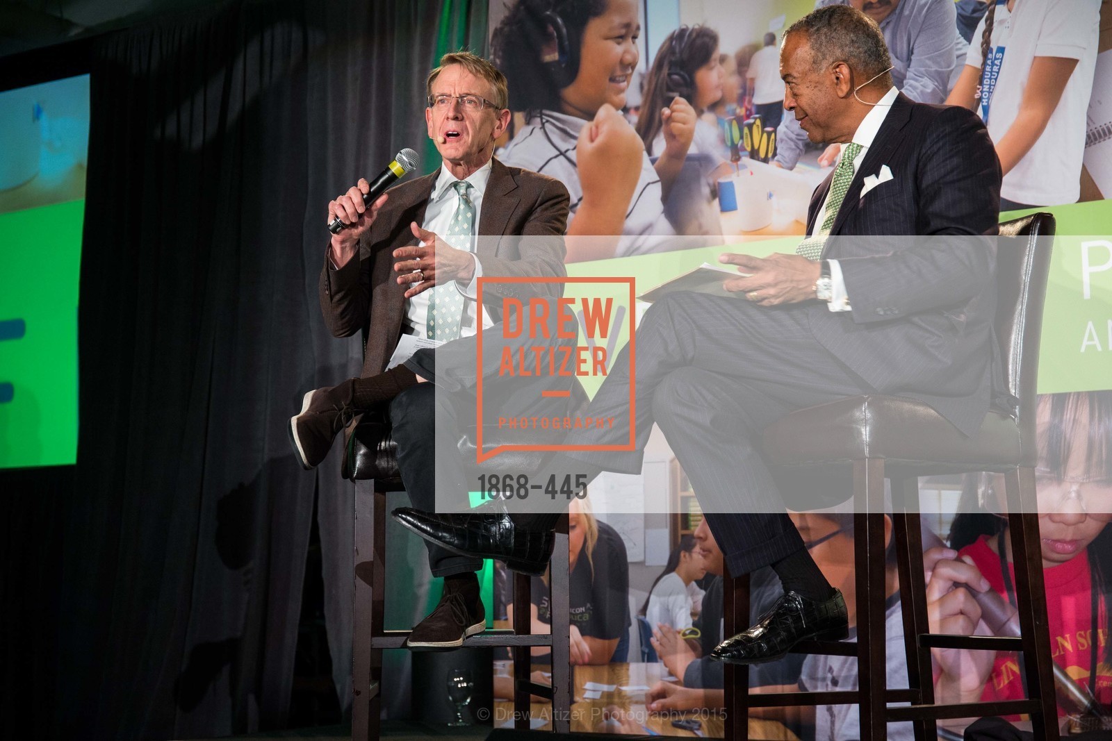 John Doerr, John W. Thompson, Silicon Valley Education Foundation's PIONEERS & PURPOSE, Computer History Museum. 1401 N. Shoreline Blvd, November 4th, 2015,Drew Altizer, Drew Altizer Photography, full-service event agency, private events, San Francisco photographer, photographer California