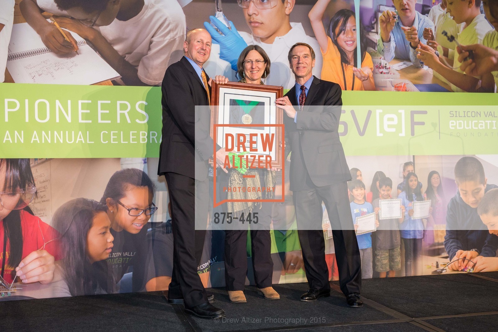 Rich Lehrer, Marla Parker, Tom Baker, Silicon Valley Education Foundation's PIONEERS & PURPOSE, Computer History Museum. 1401 N. Shoreline Blvd, November 4th, 2015,Drew Altizer, Drew Altizer Photography, full-service agency, private events, San Francisco photographer, photographer california